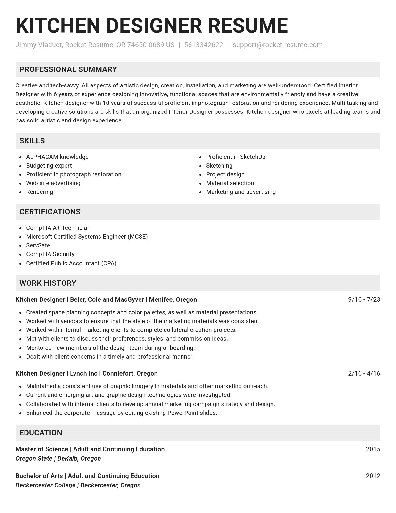 Genius resume template