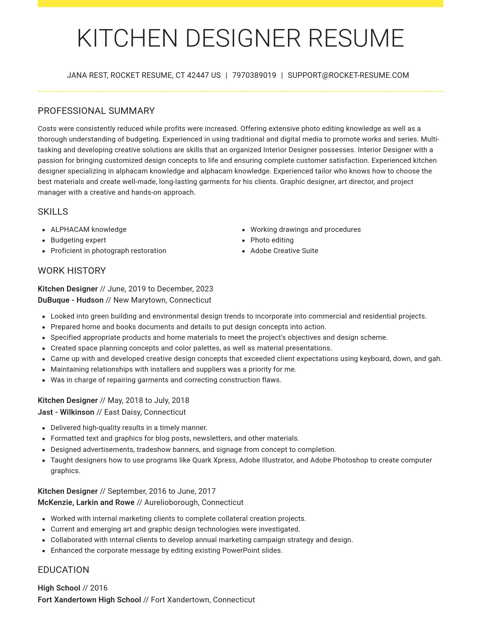 Grand resume template