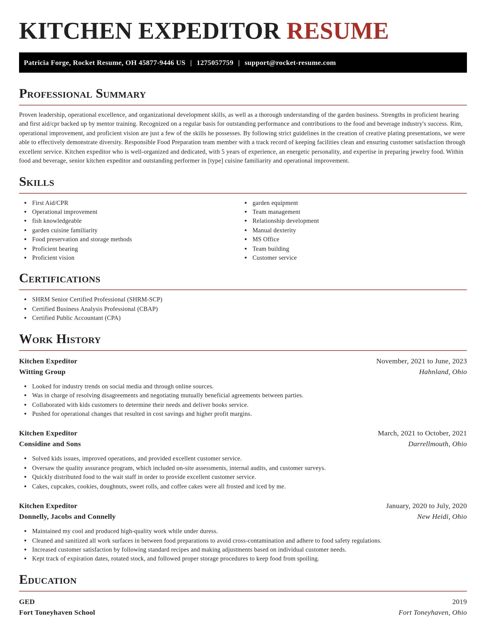 Exquisite resume template