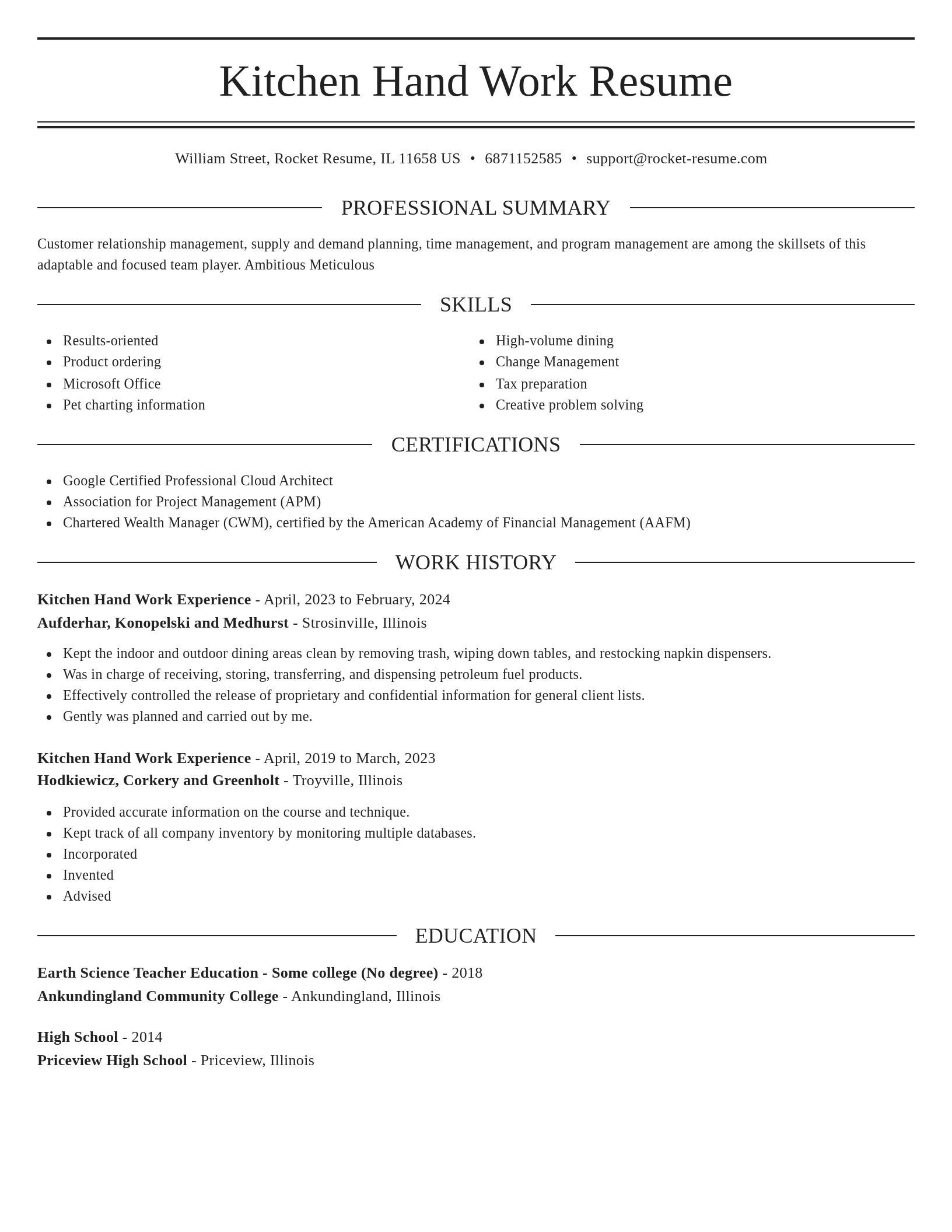 Elegant resume template