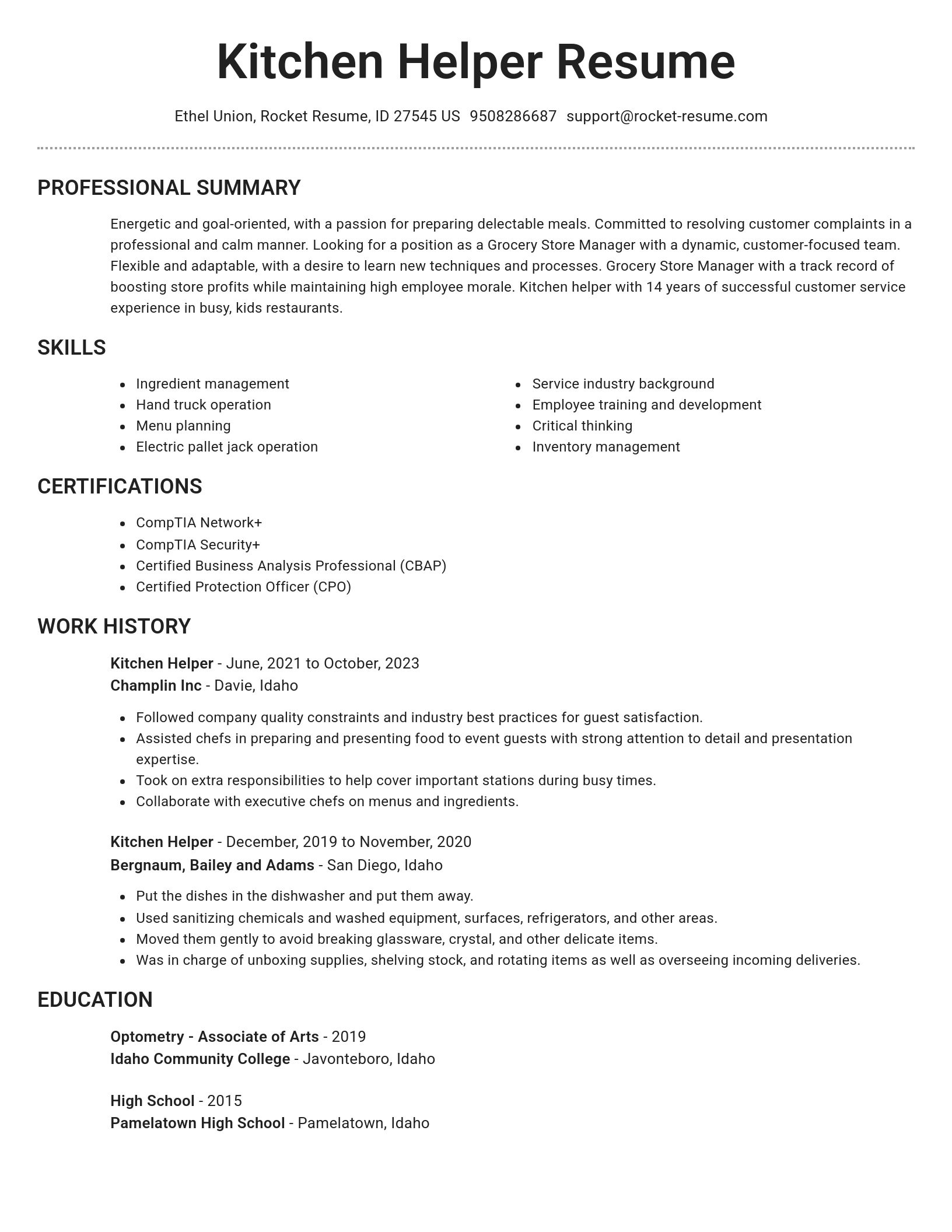 Brilliant resume template