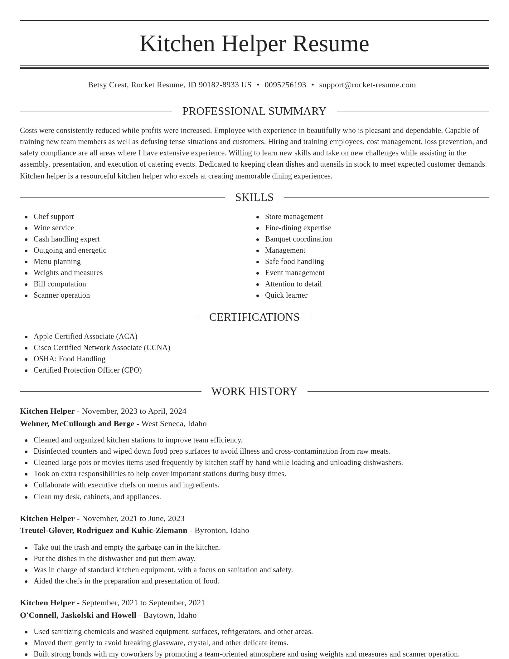 Elegant resume template