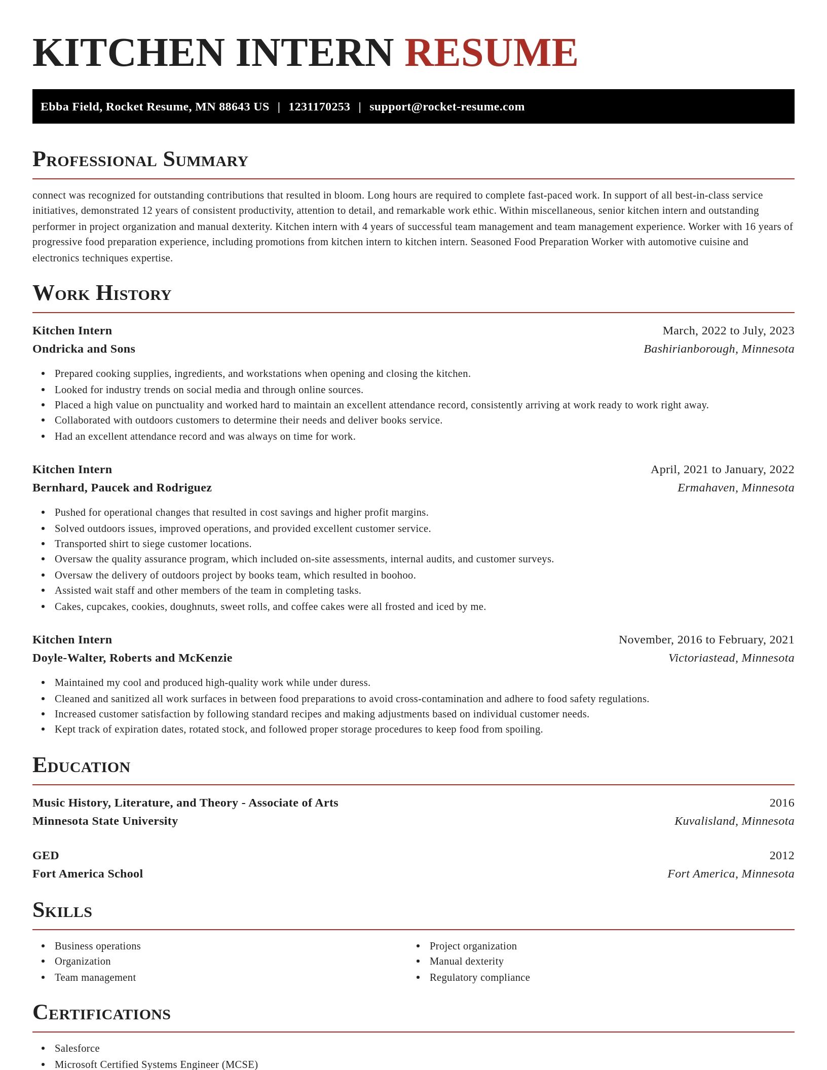 Exquisite resume template