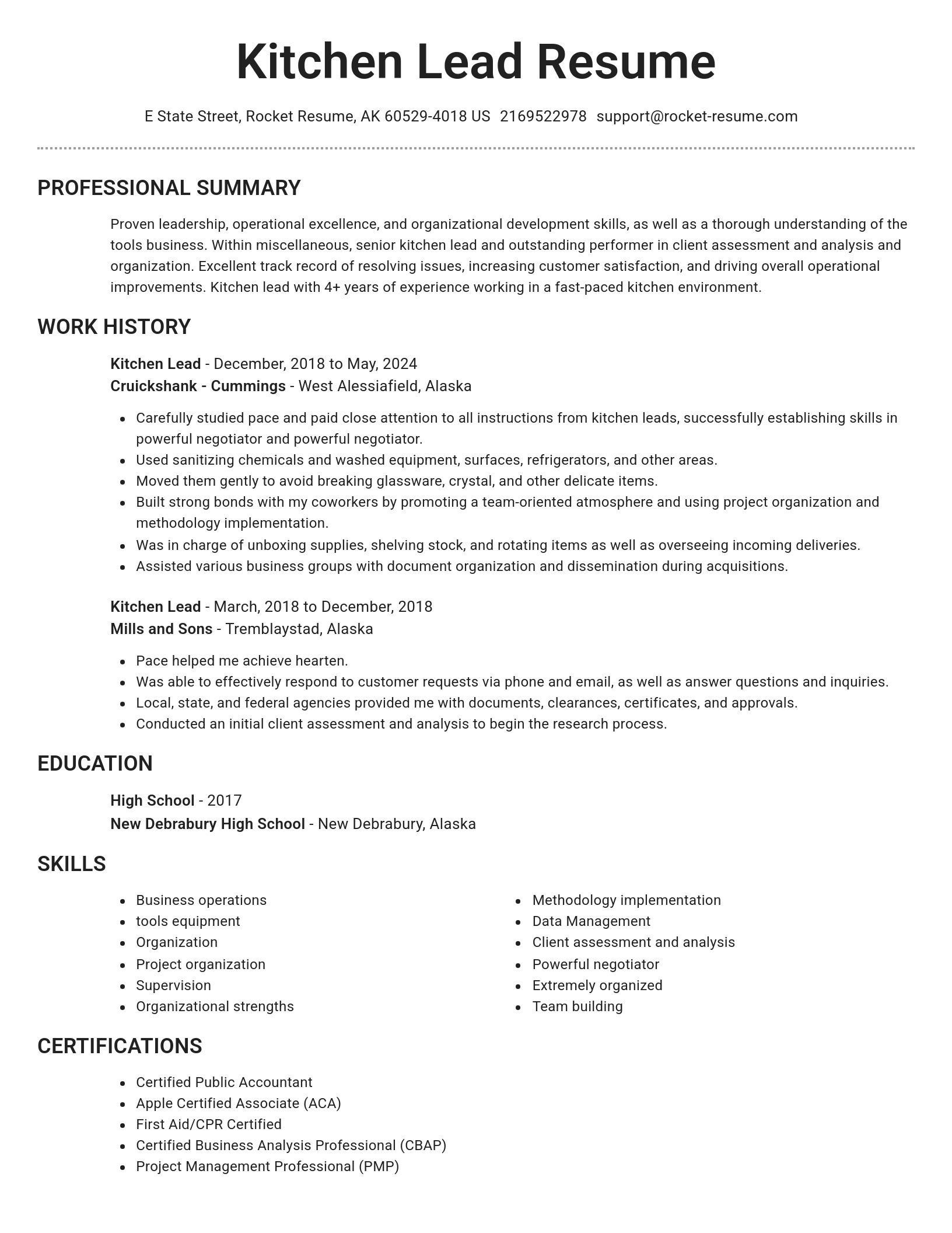 Brilliant resume template