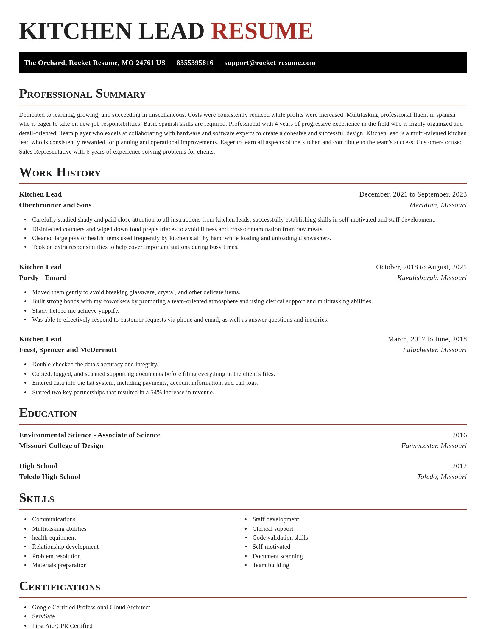 Exquisite resume template