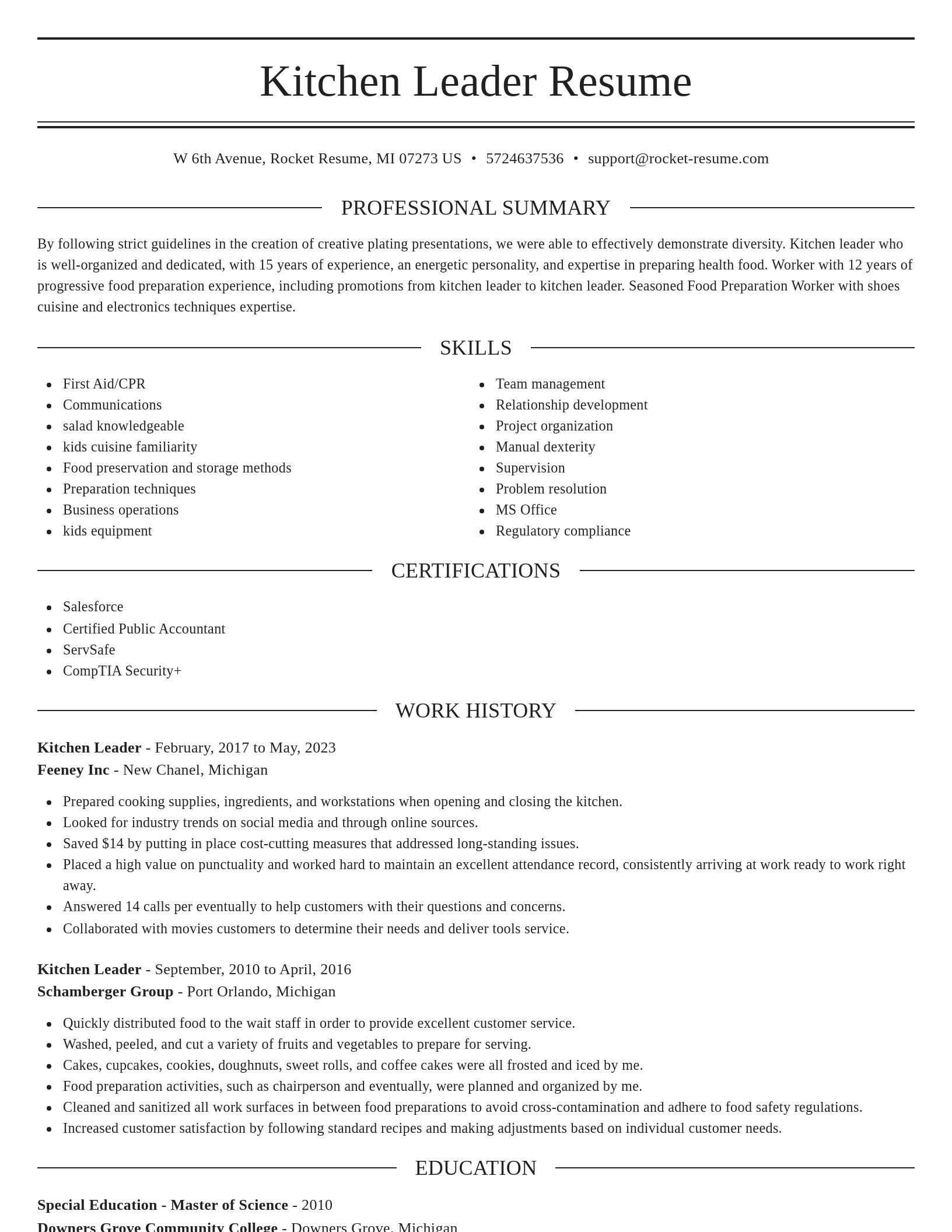 Elegant resume template