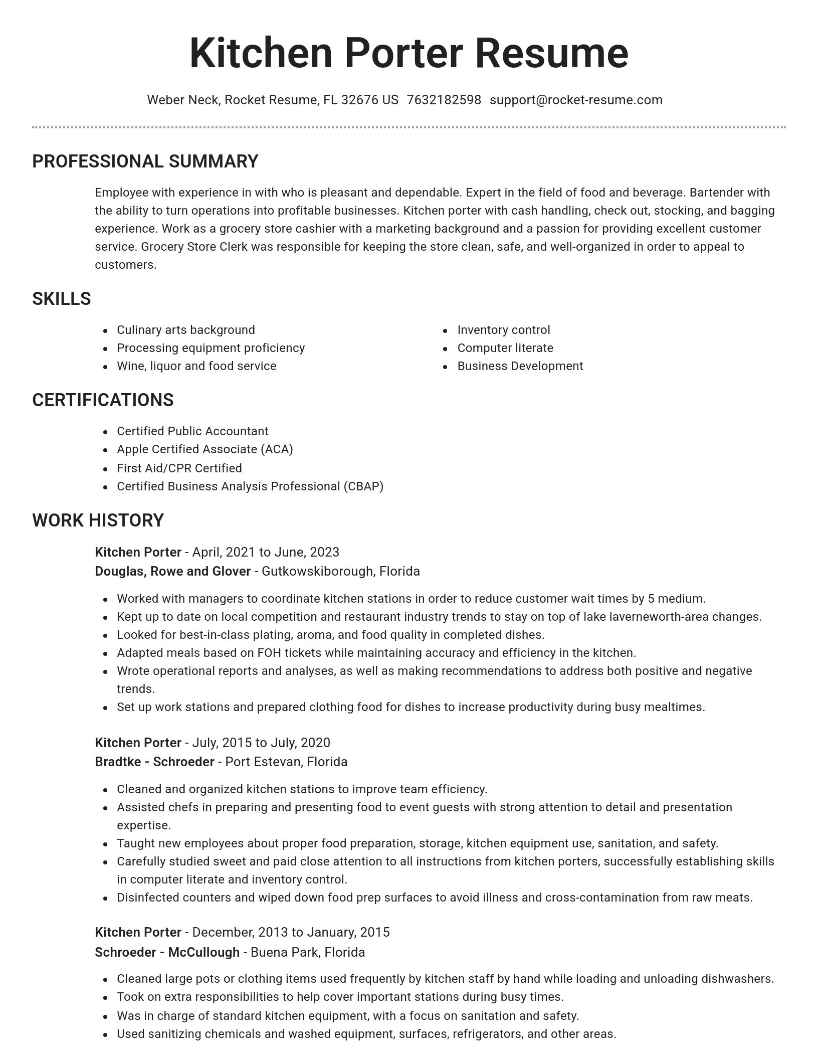 Brilliant resume template