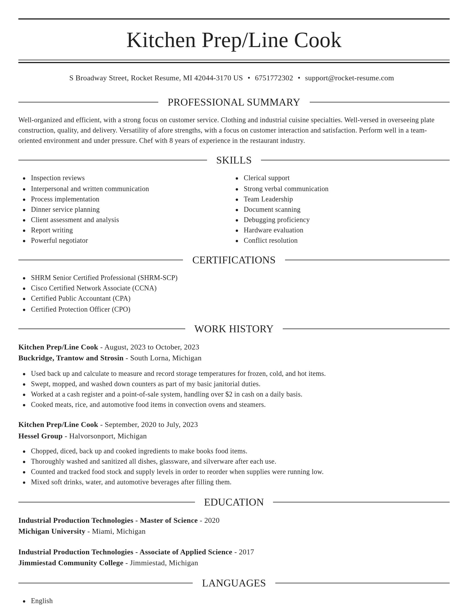 Elegant resume template