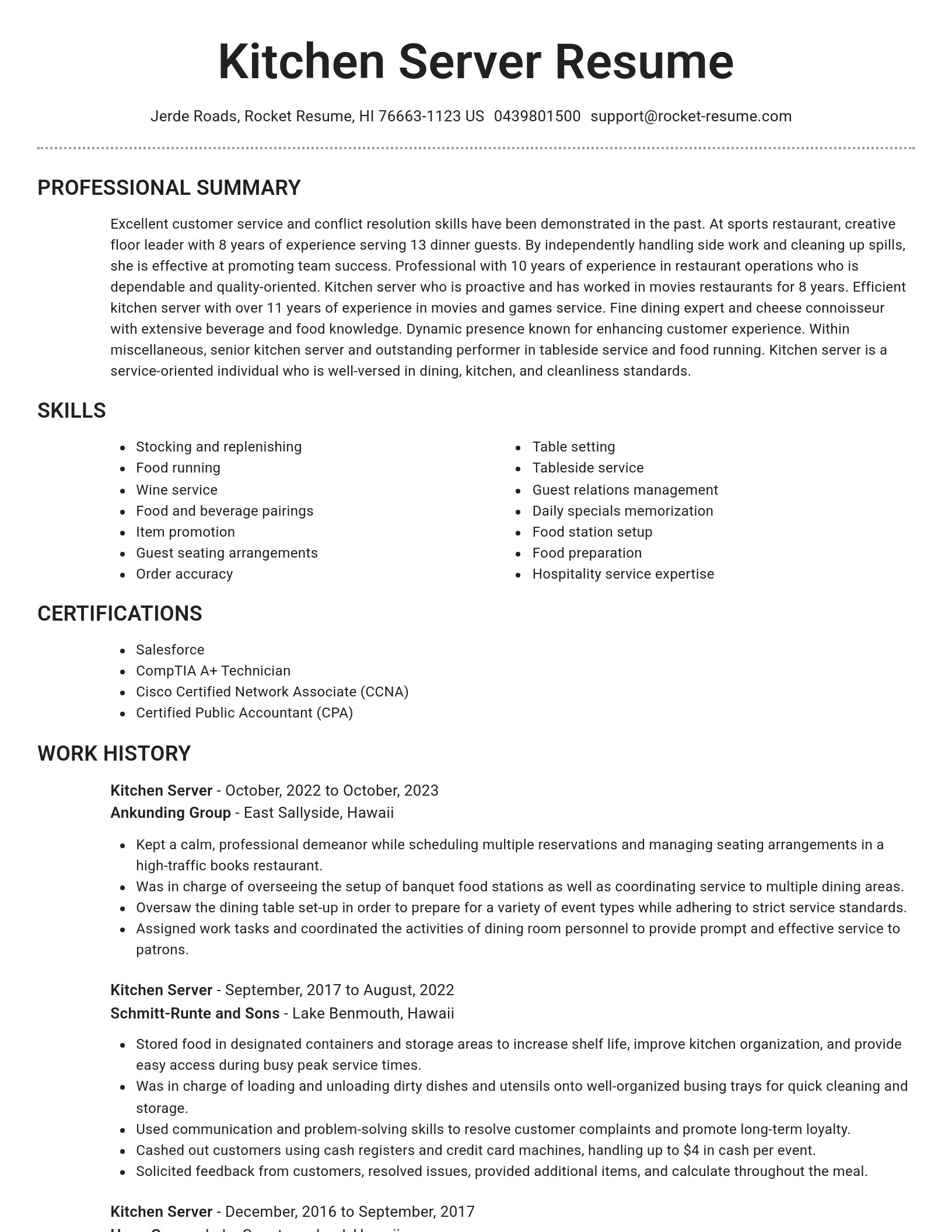 Brilliant resume template
