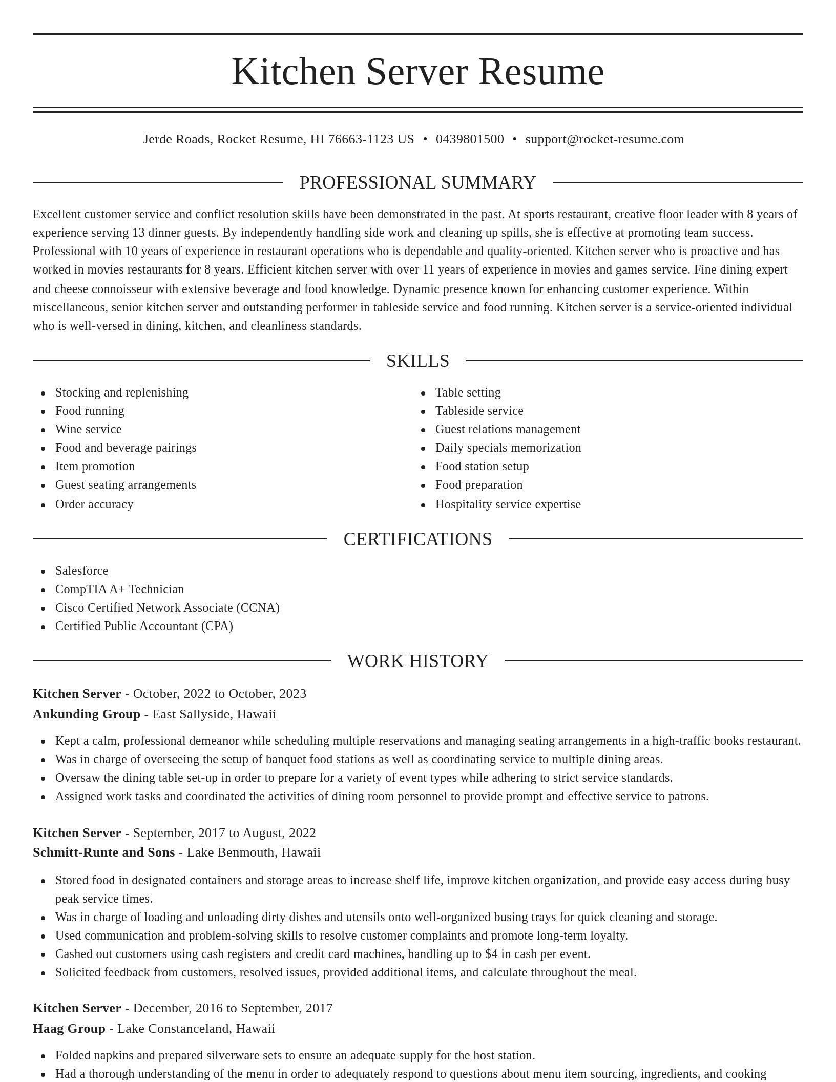 Elegant resume template