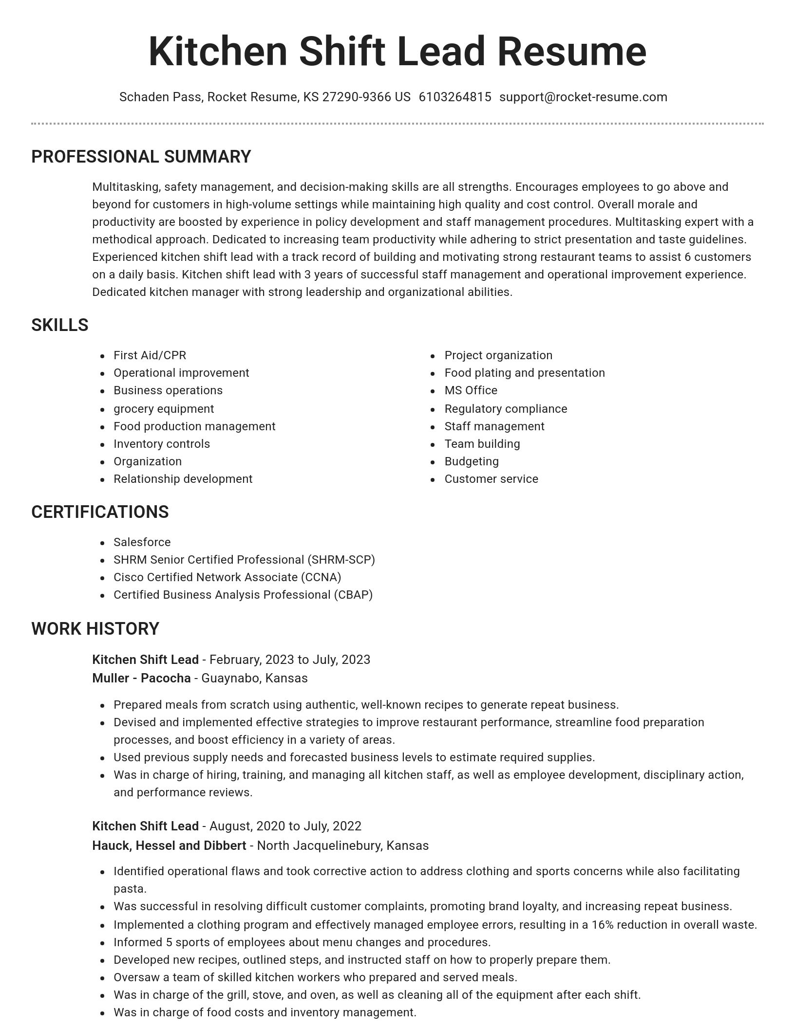 Brilliant resume template
