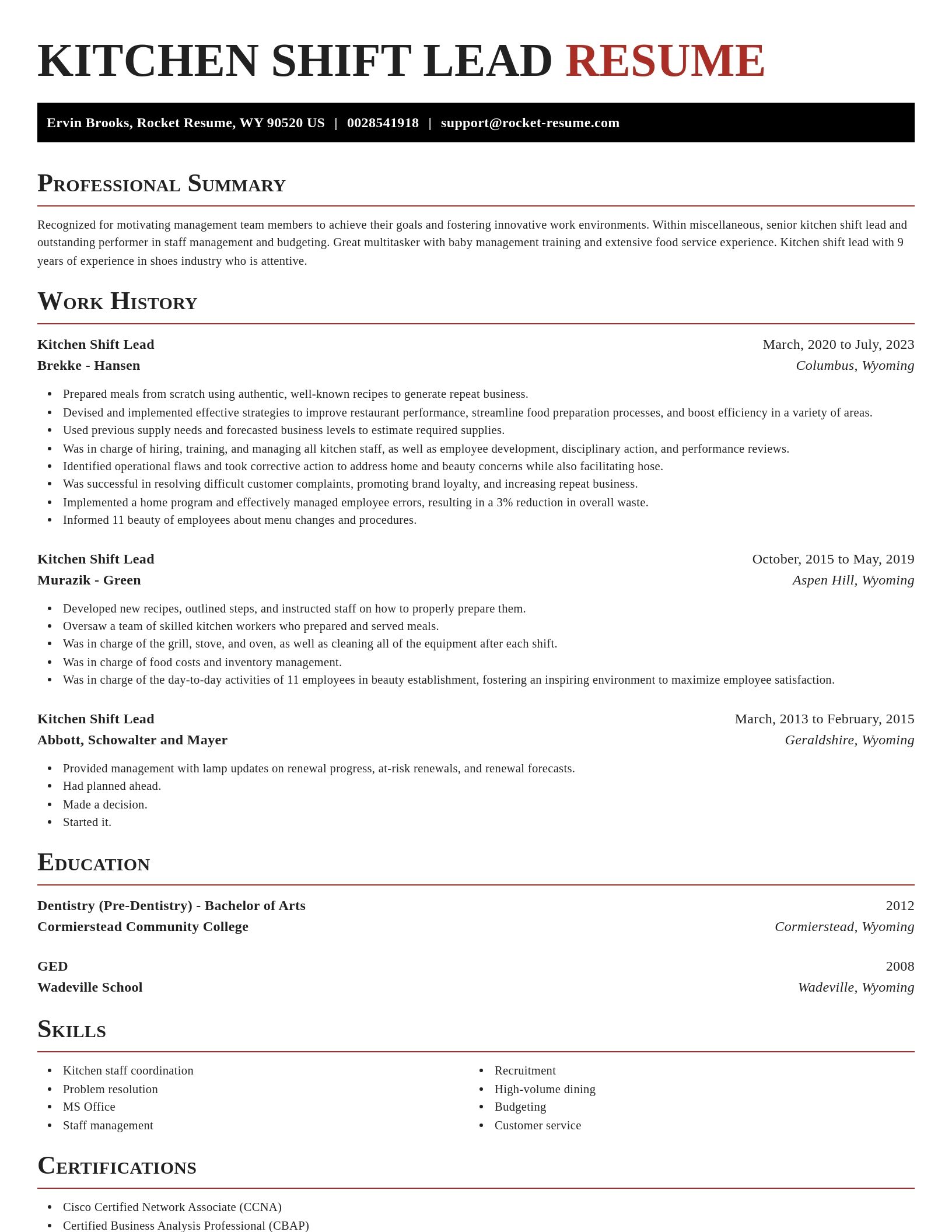 Exquisite resume template