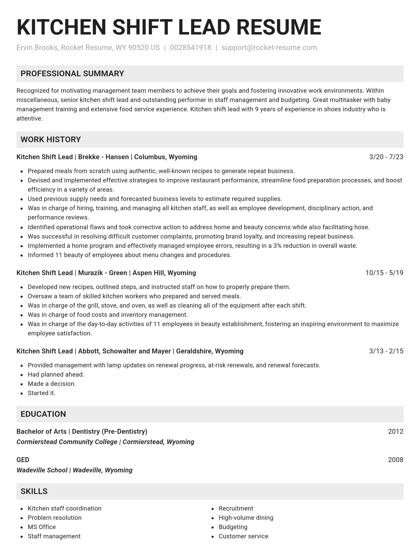 Genius resume template