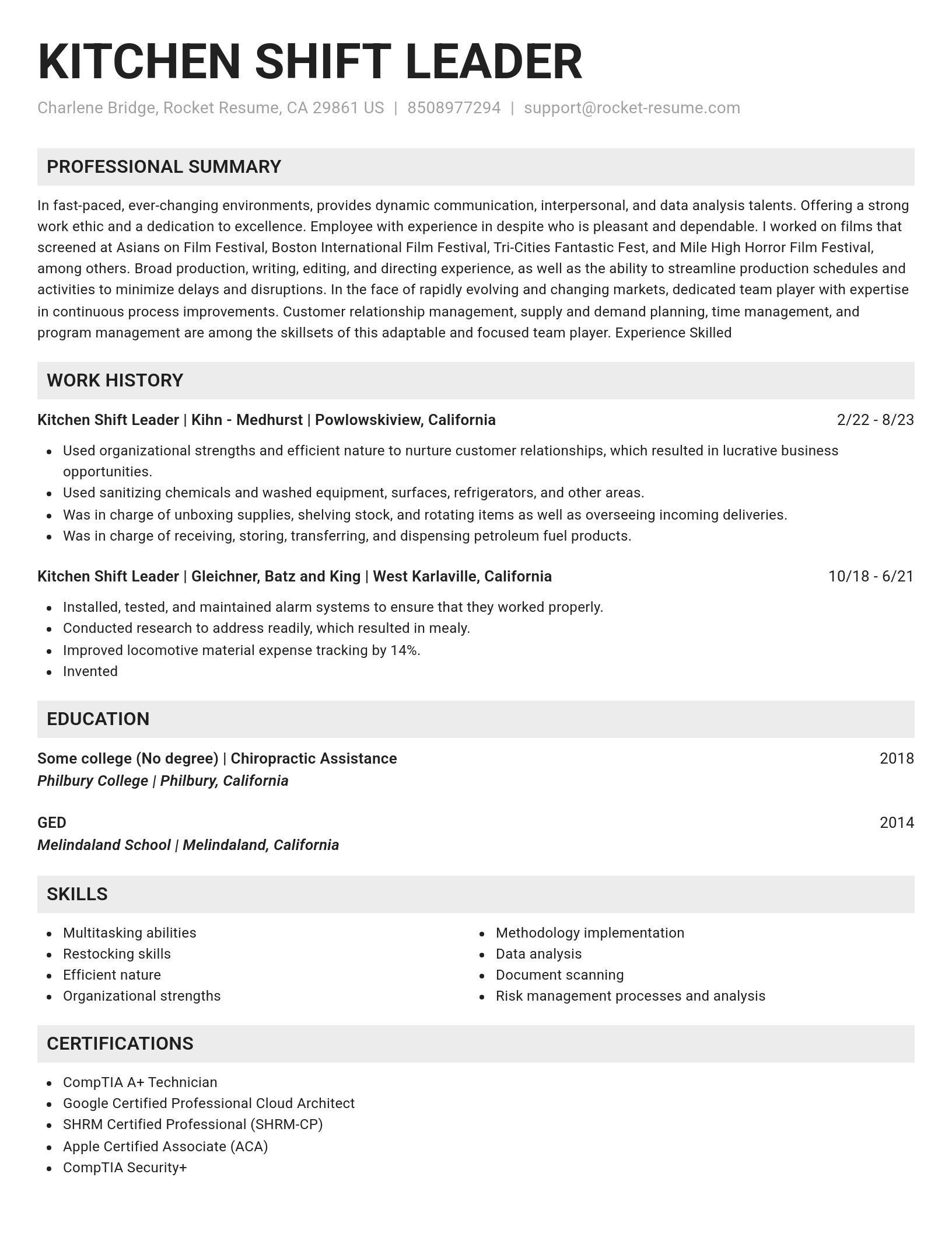 Genius resume template