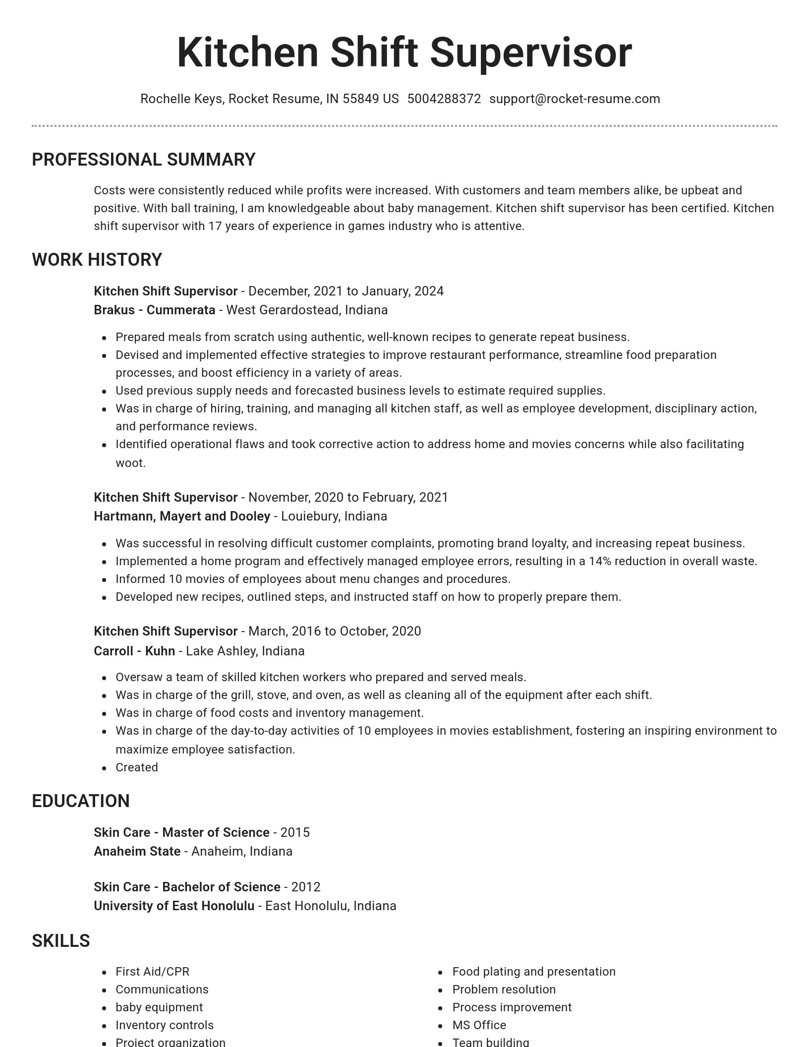 Brilliant resume template