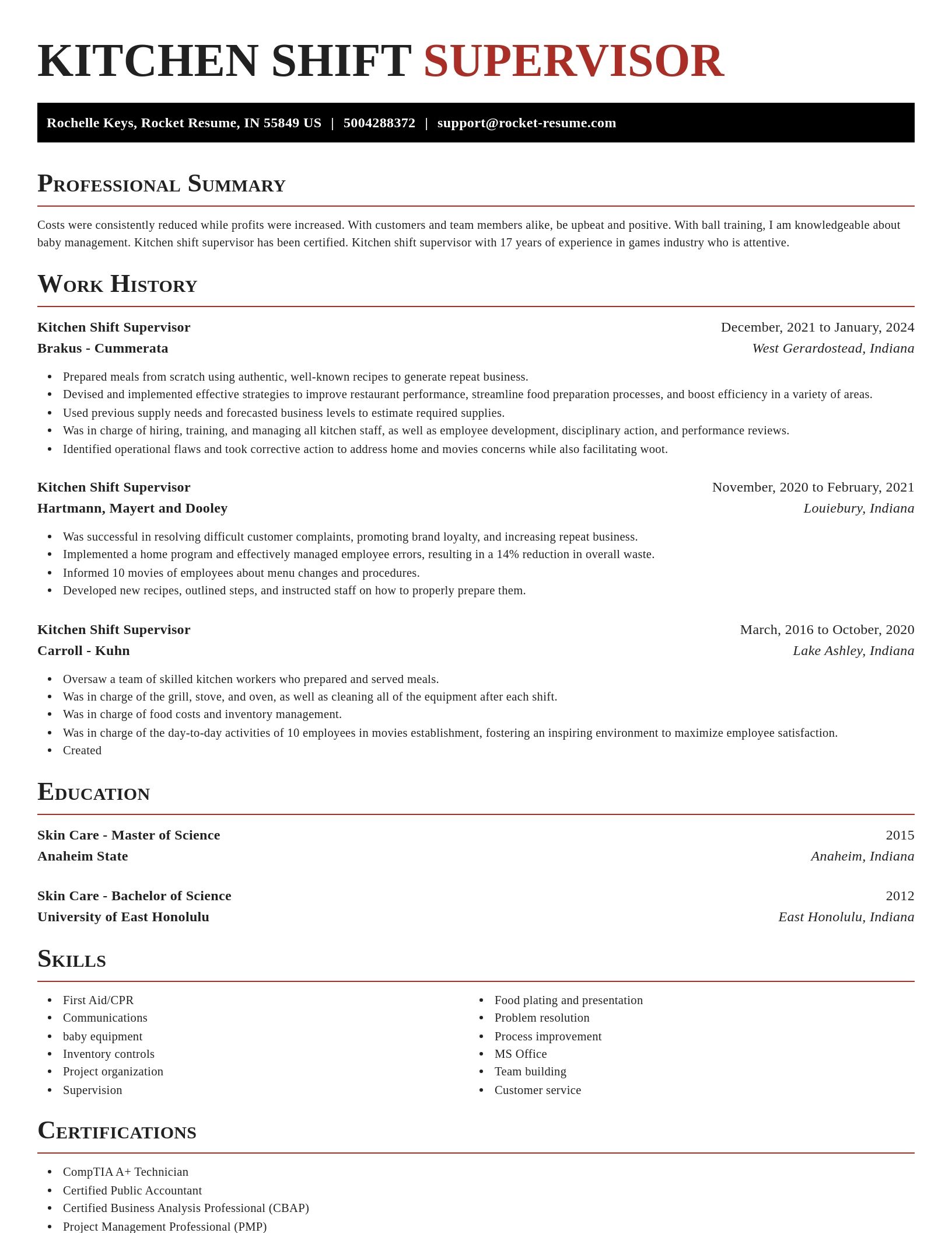Exquisite resume template