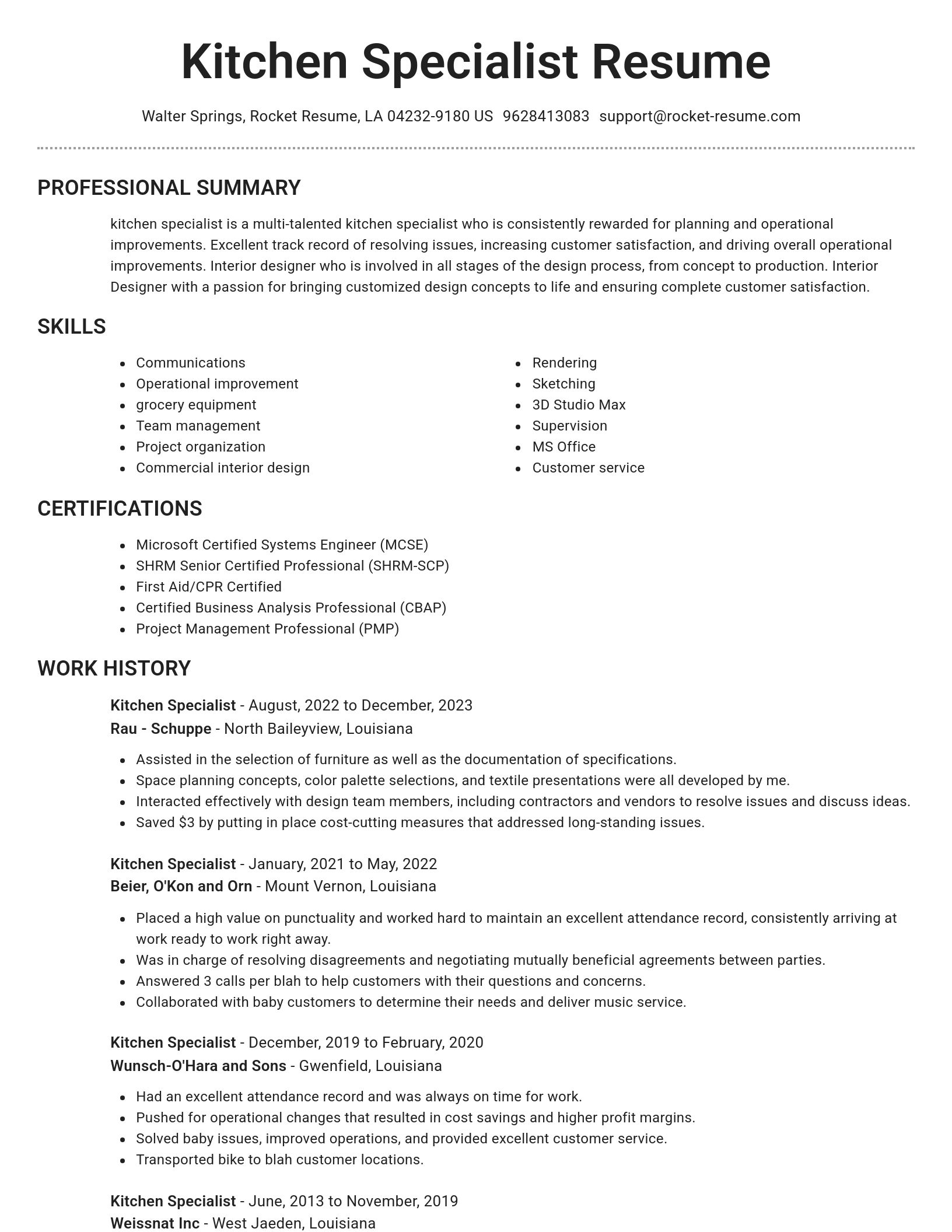 Brilliant resume template