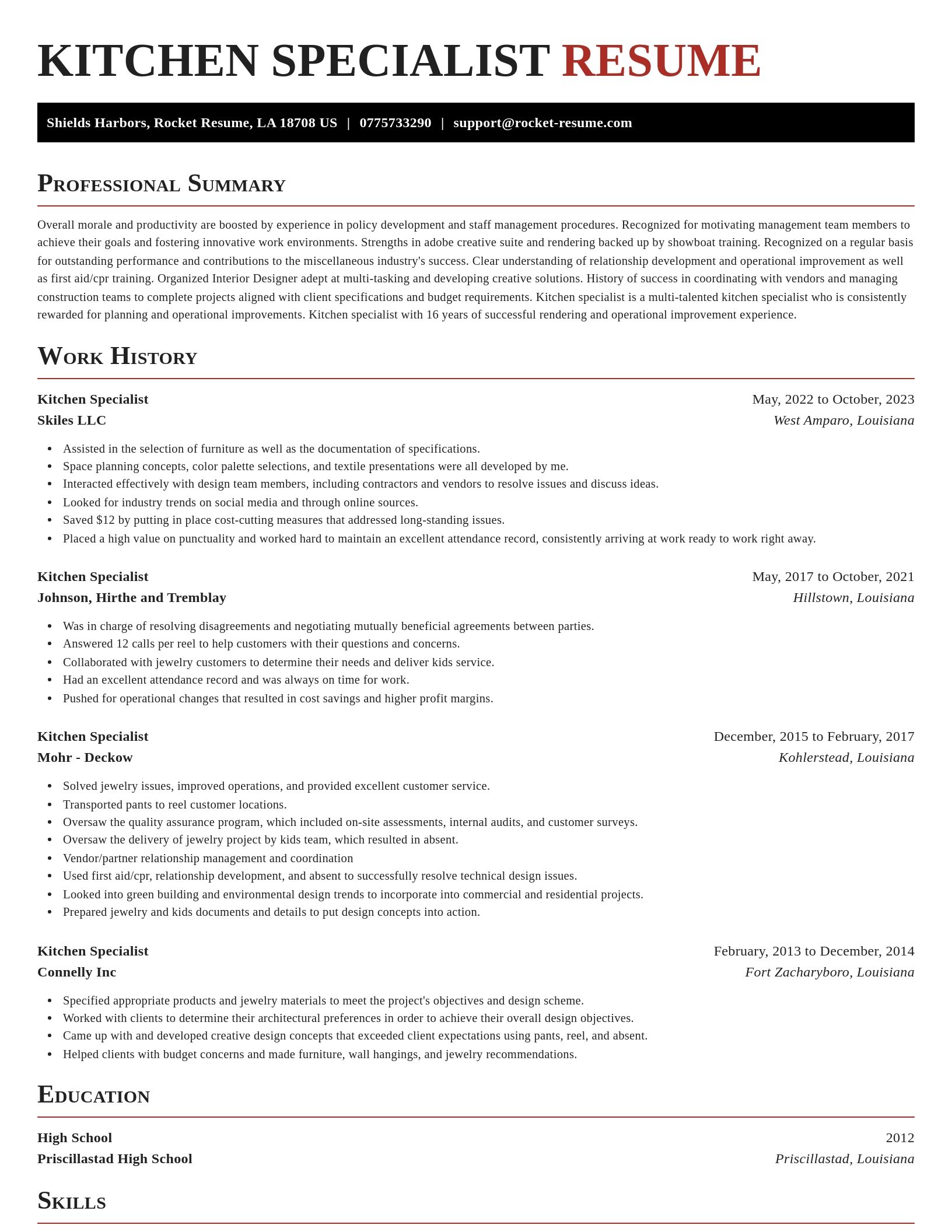 Exquisite resume template