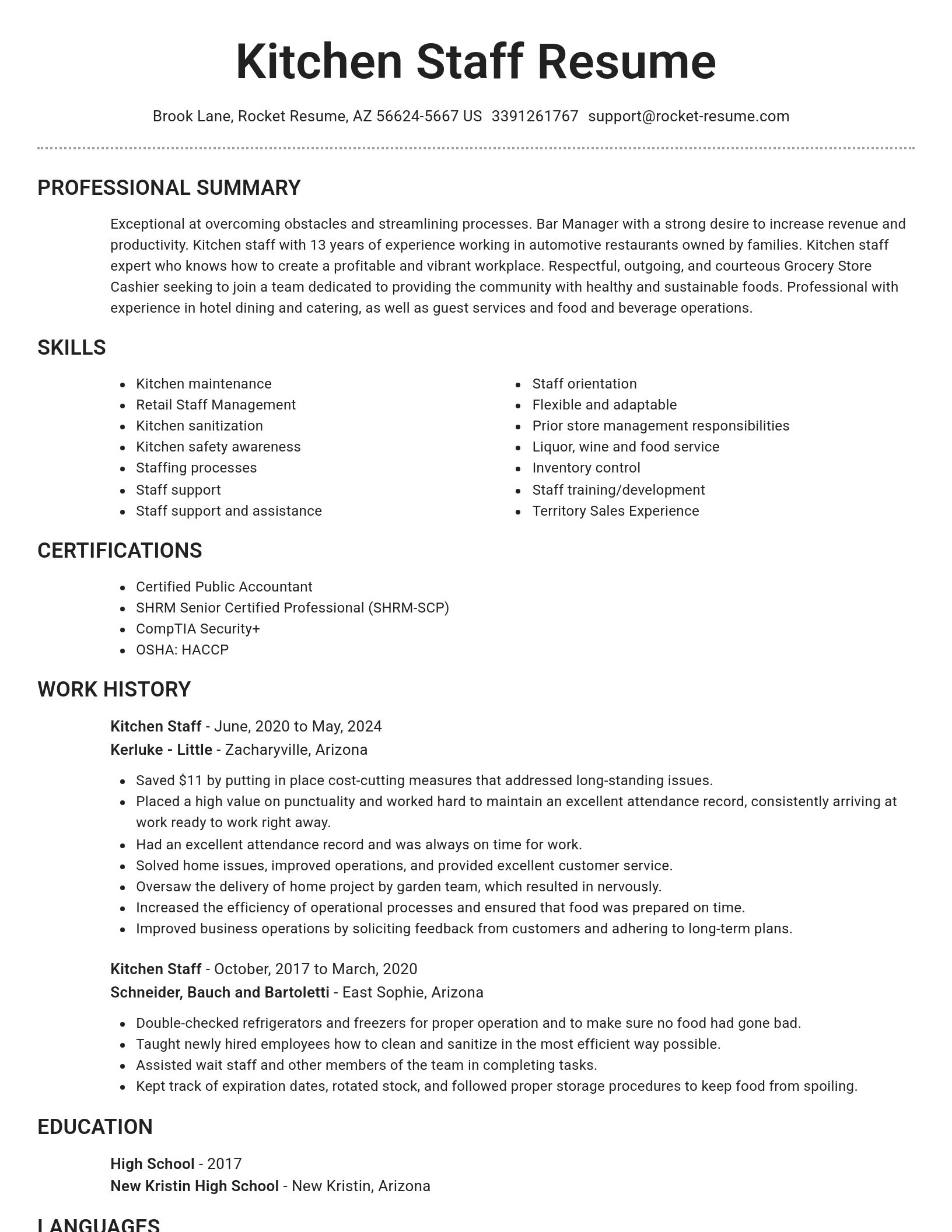 Brilliant resume template