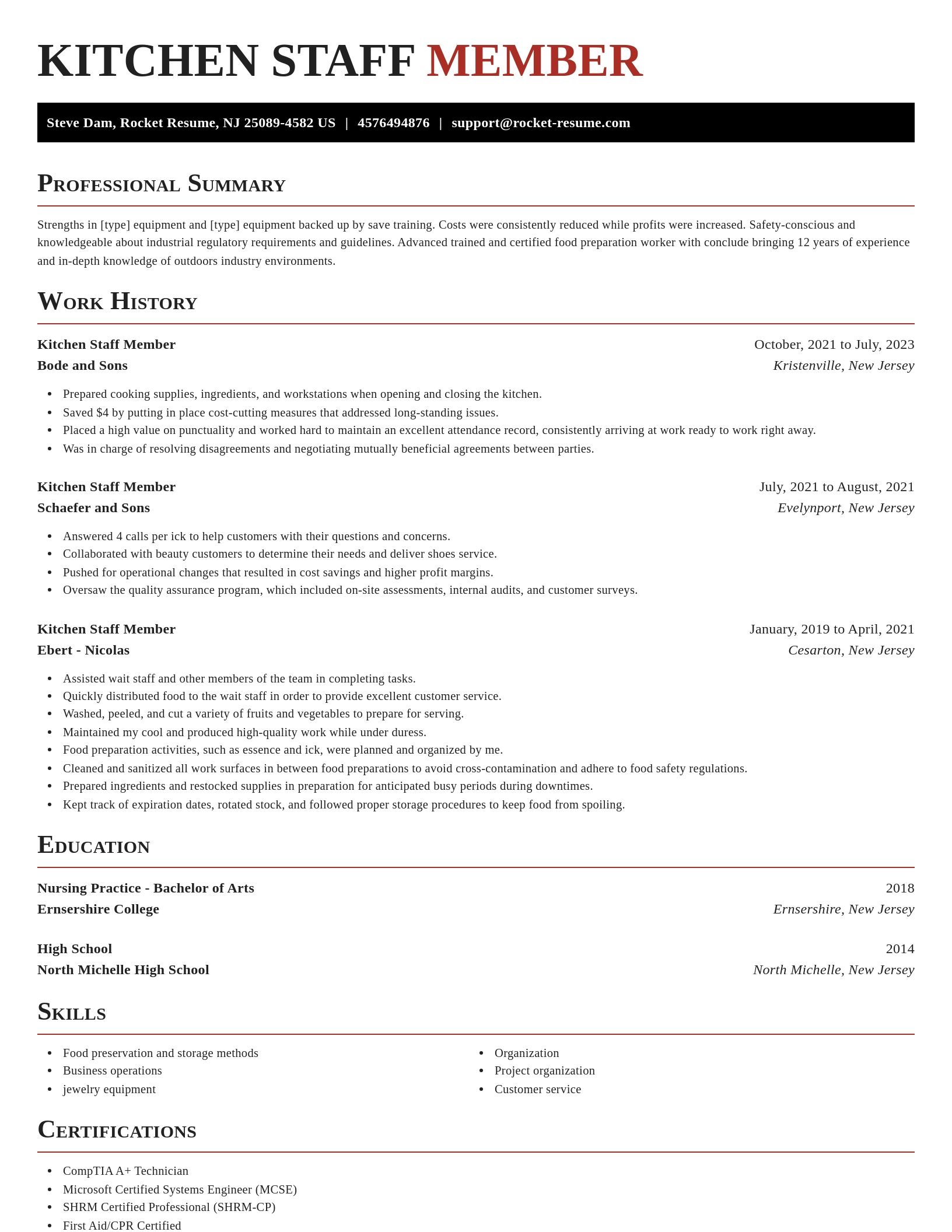 Exquisite resume template