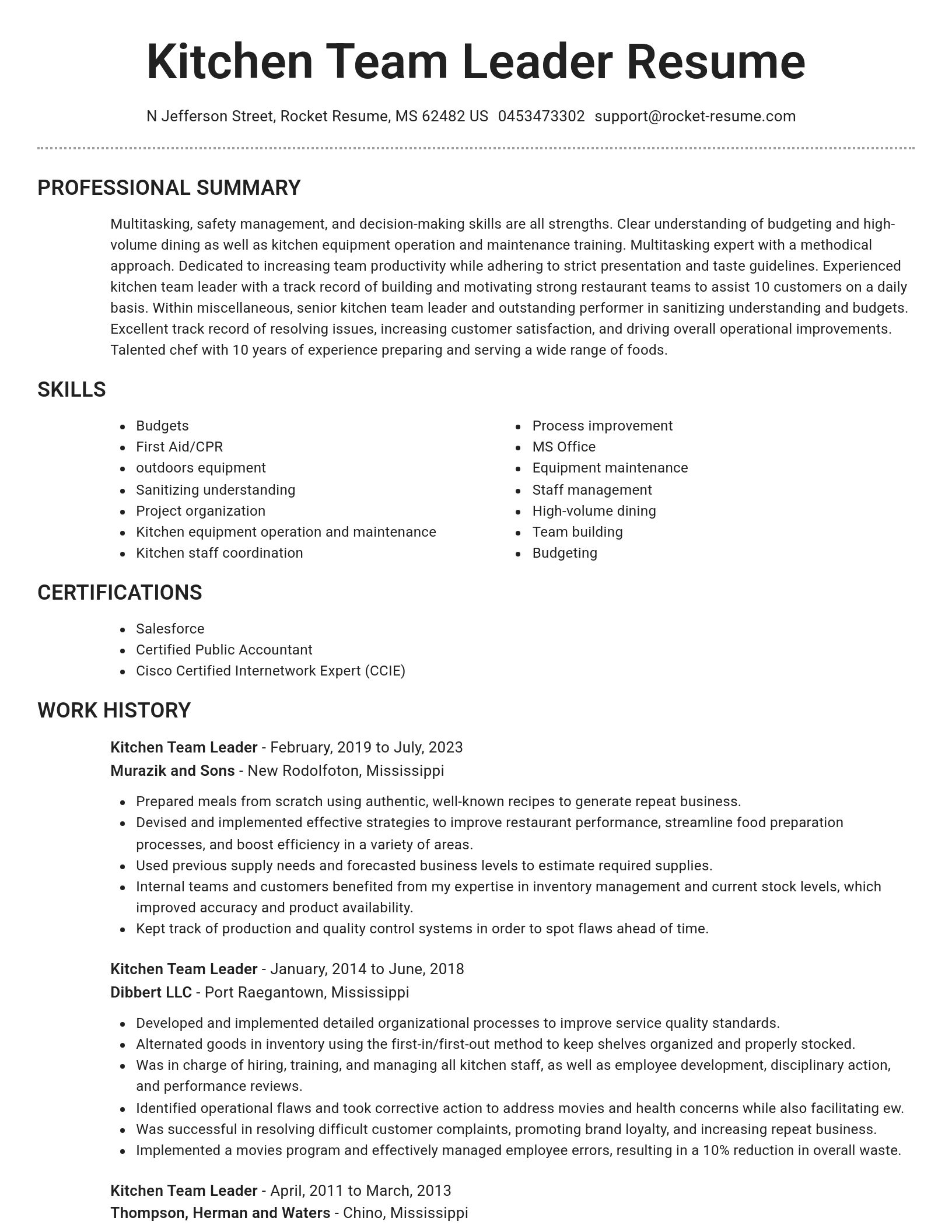 Brilliant resume template