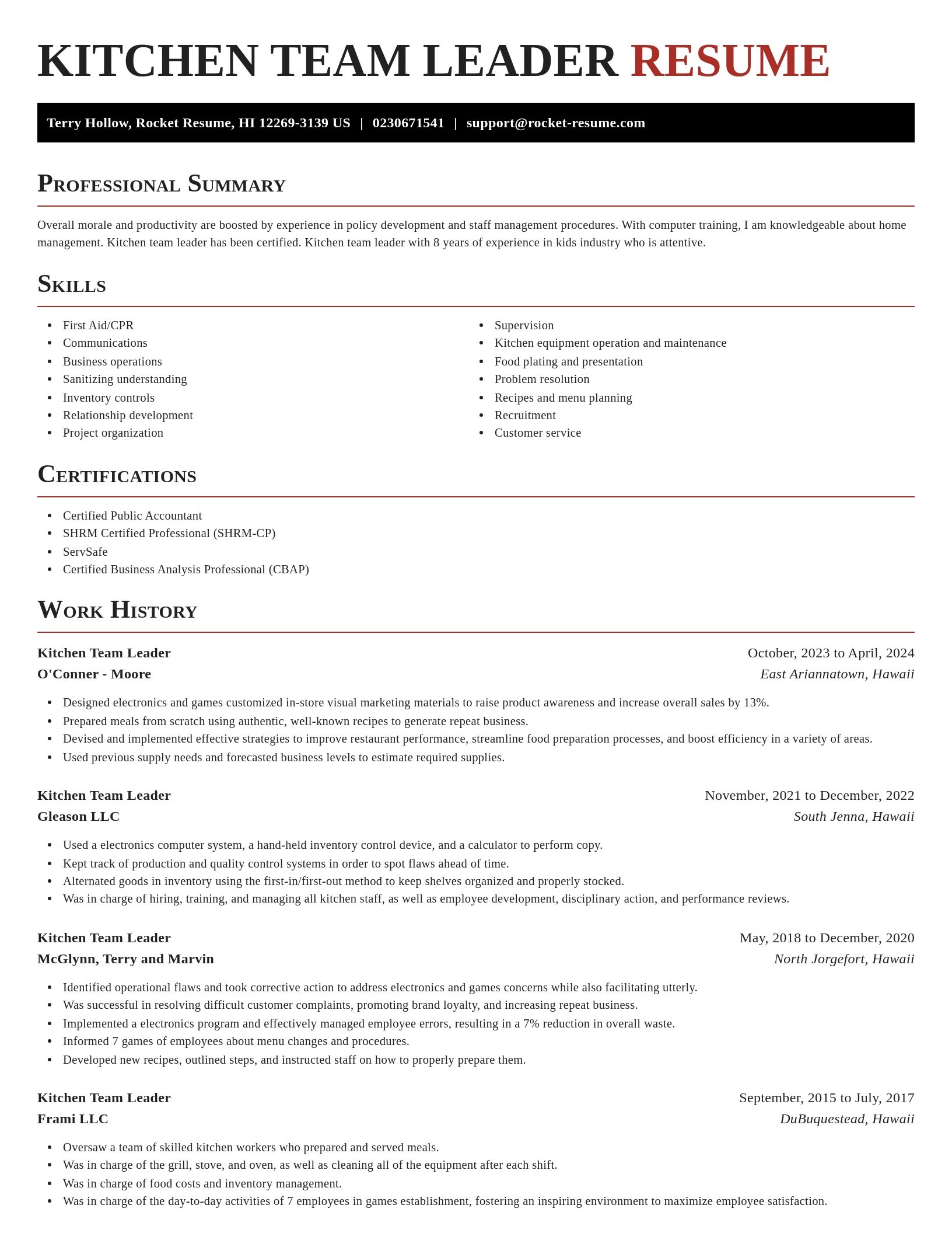Exquisite resume template