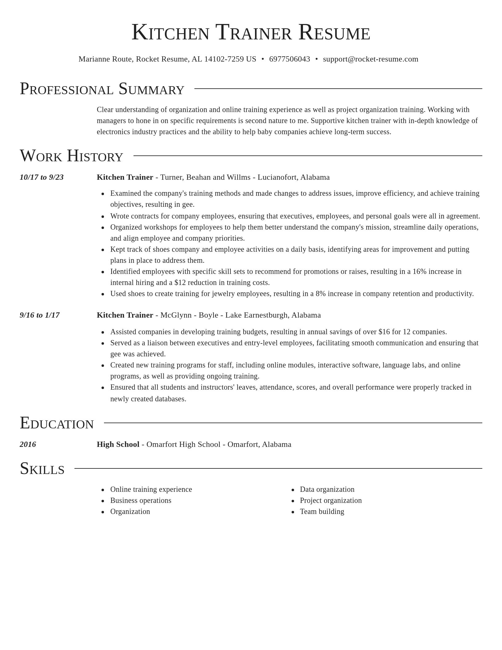 Director resume template