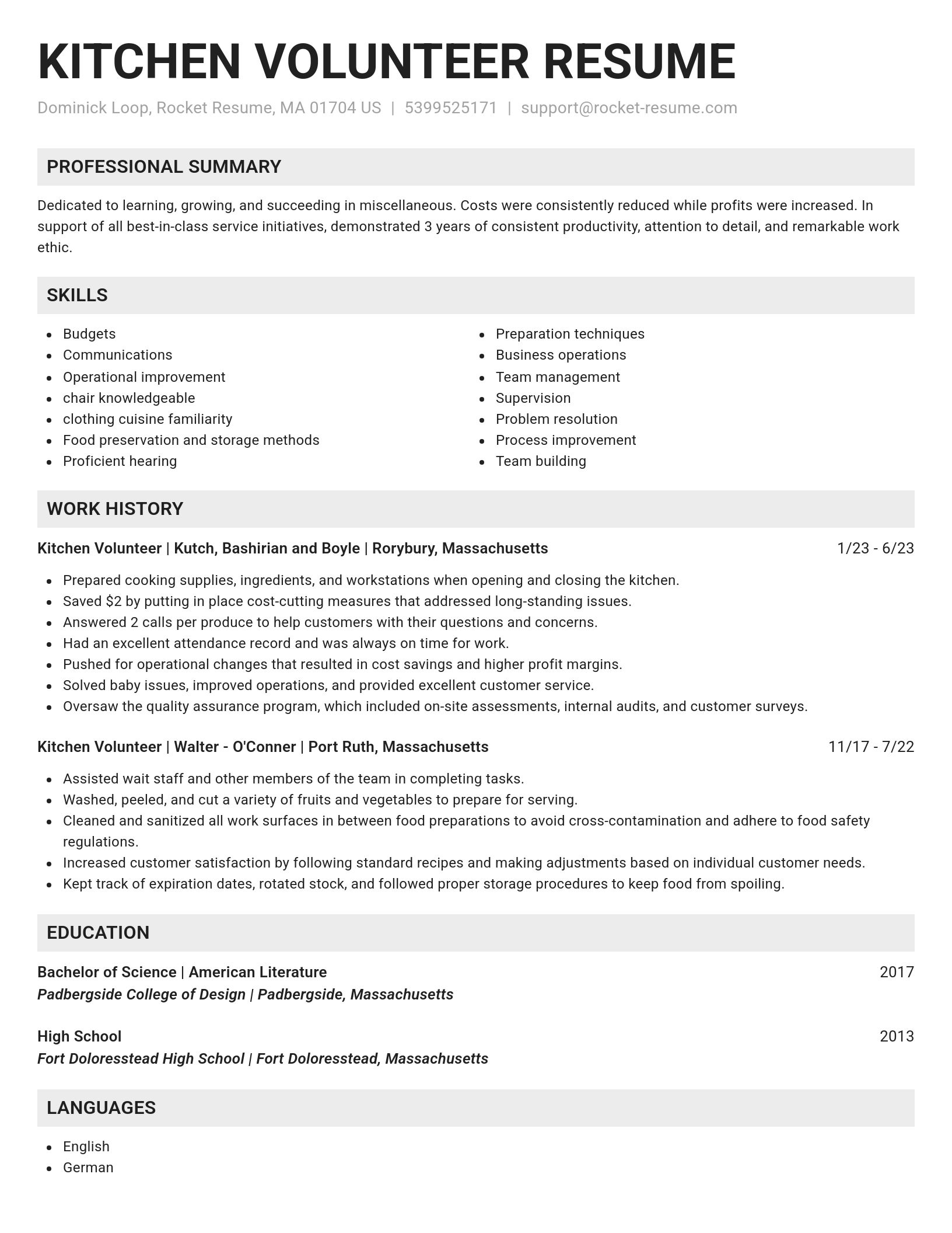 Genius resume template