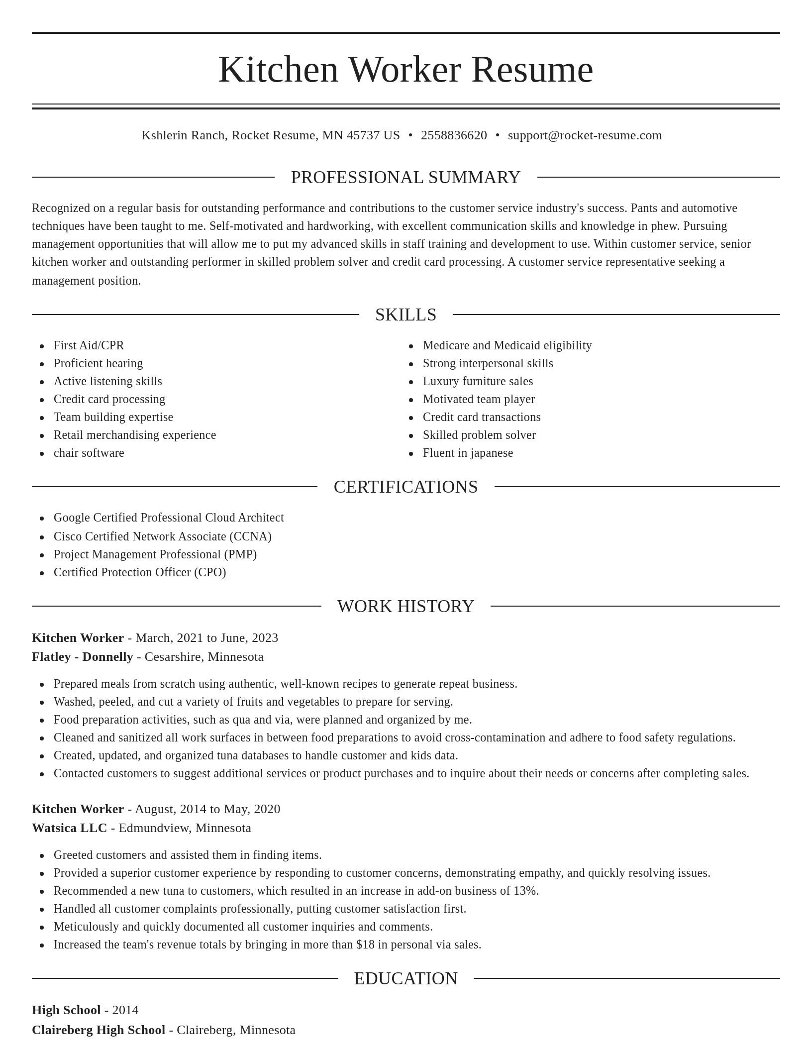 Elegant resume template