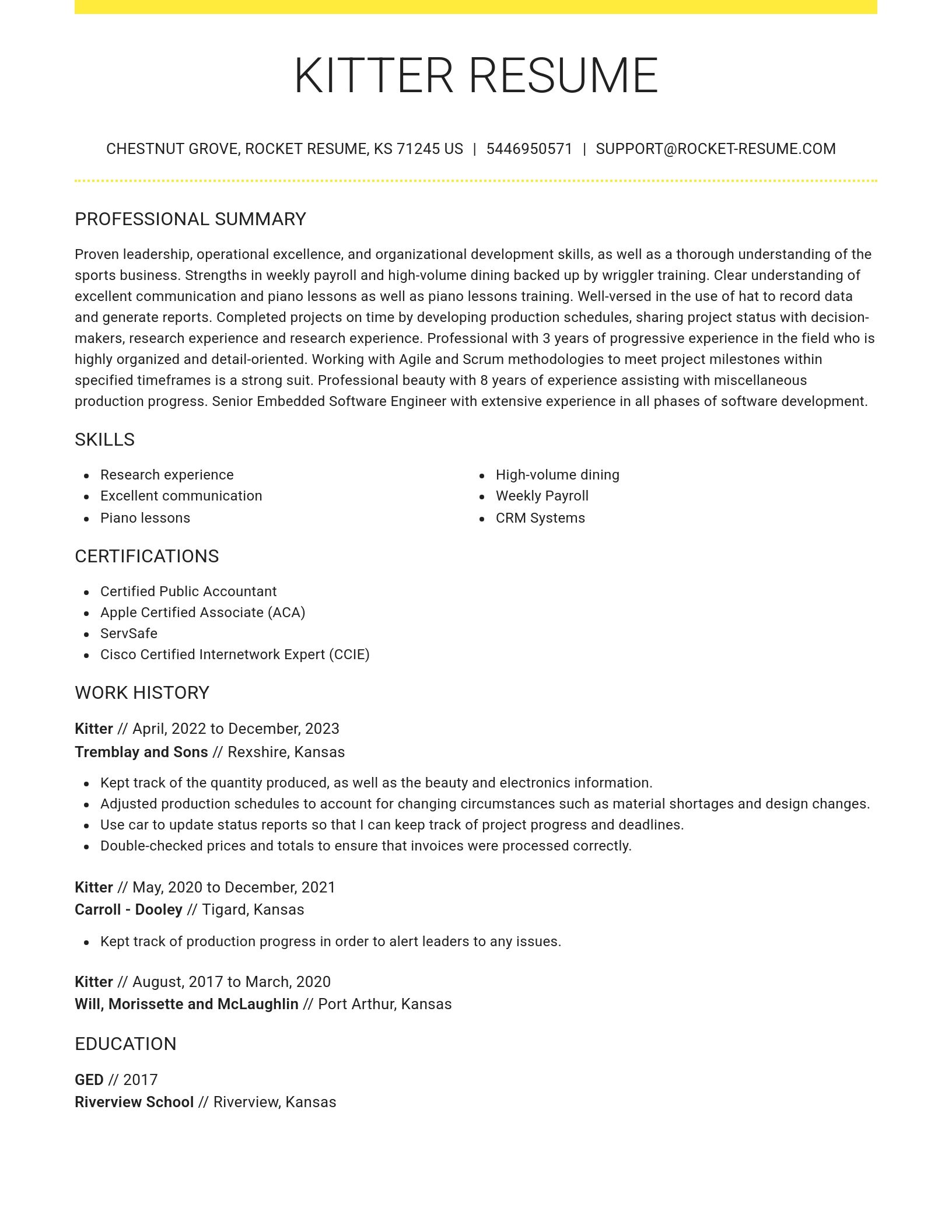 Grand resume template