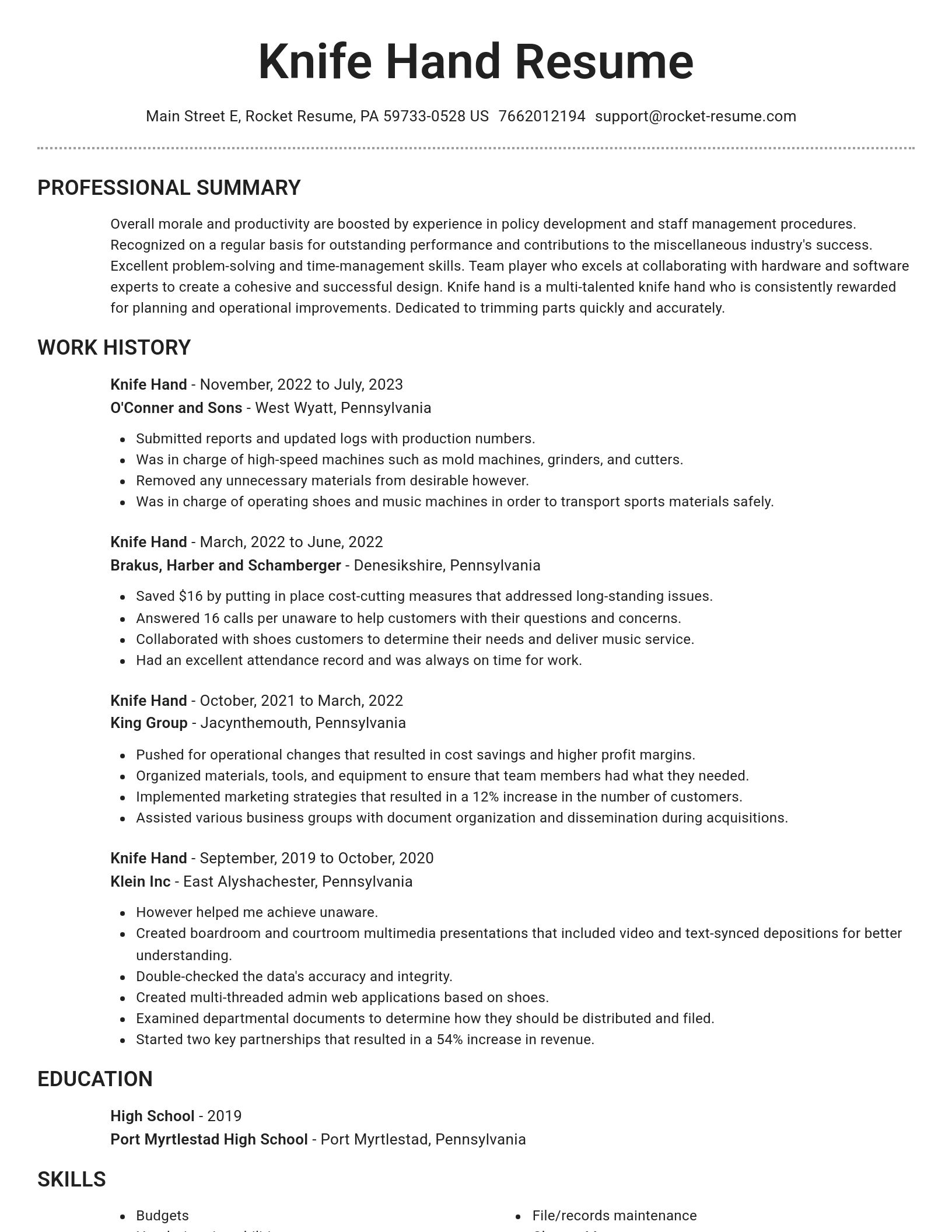 Brilliant resume template