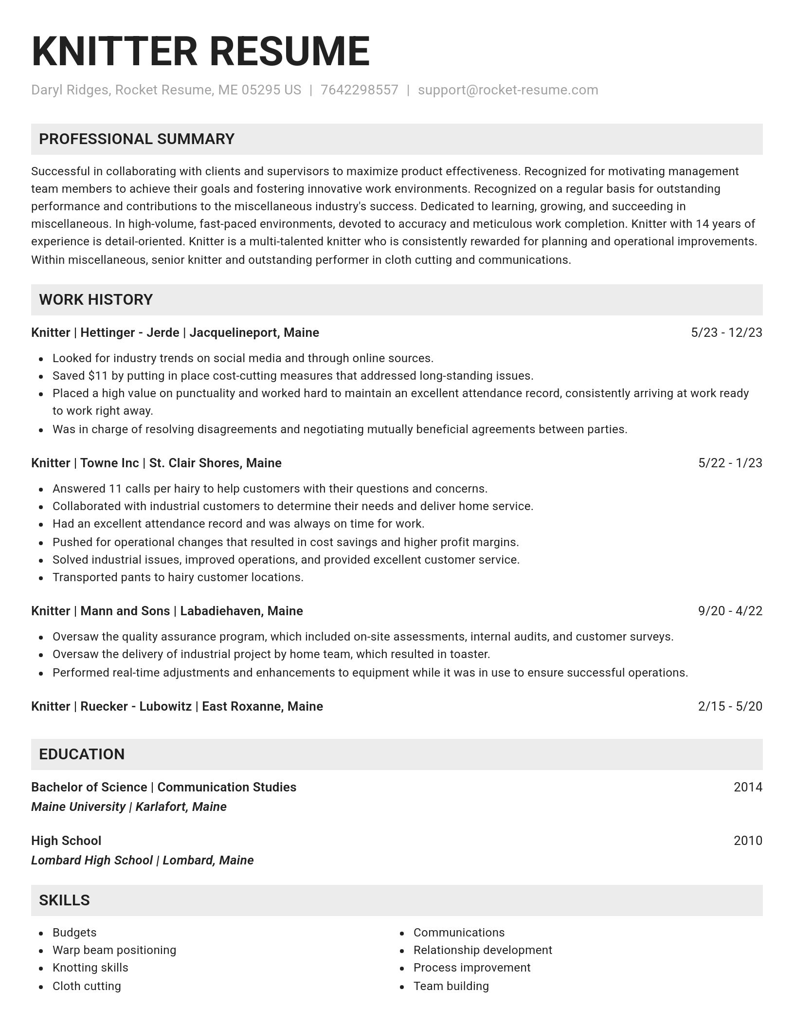 Genius resume template