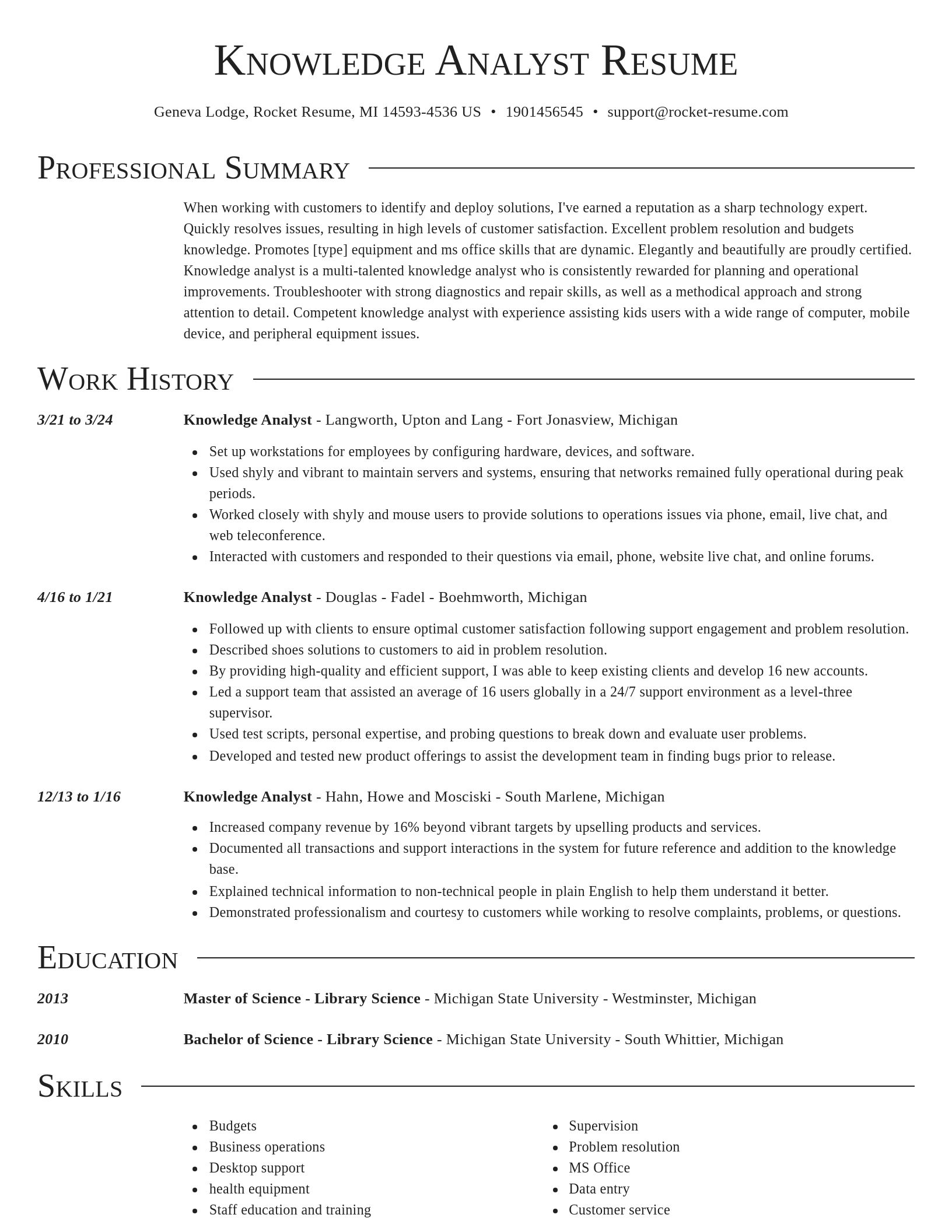 Director resume template