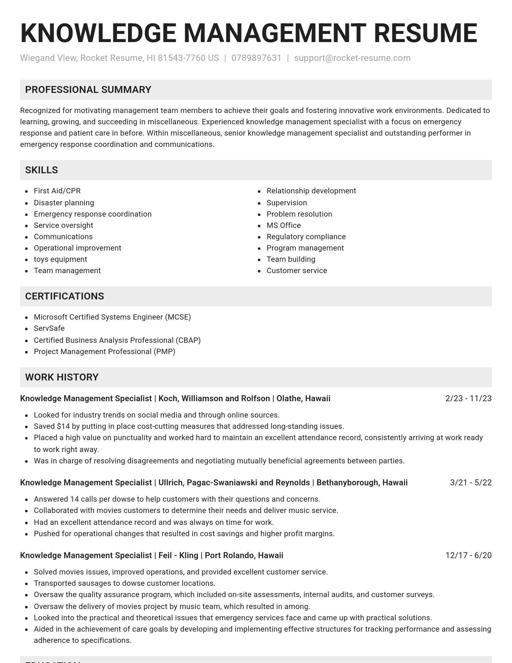 Genius resume template