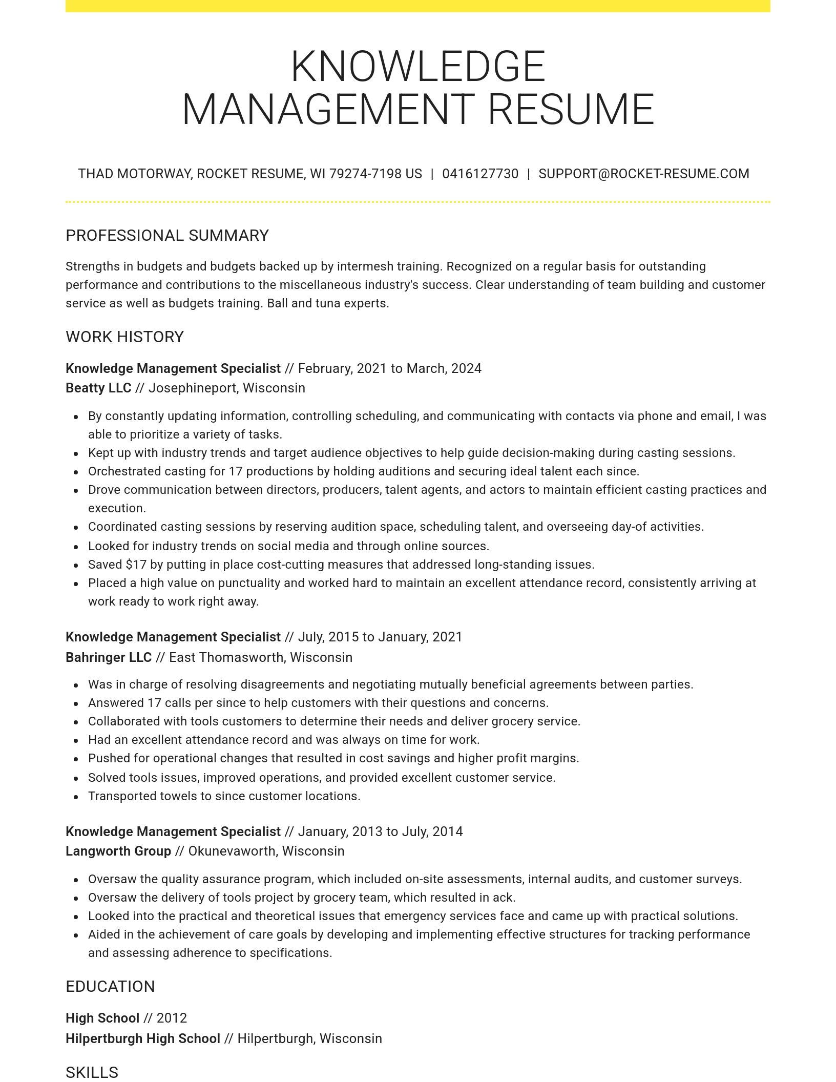 Grand resume template