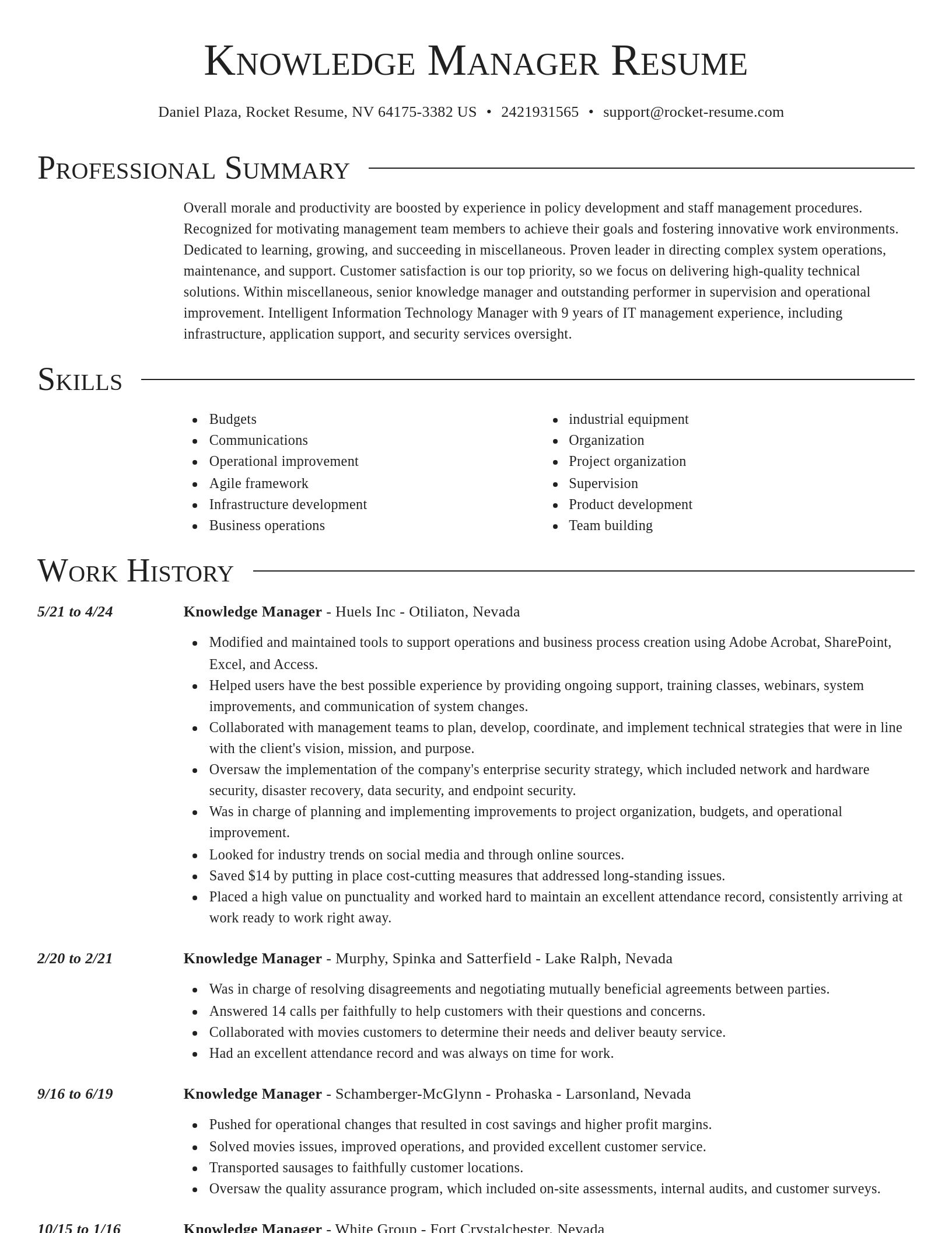 Director resume template