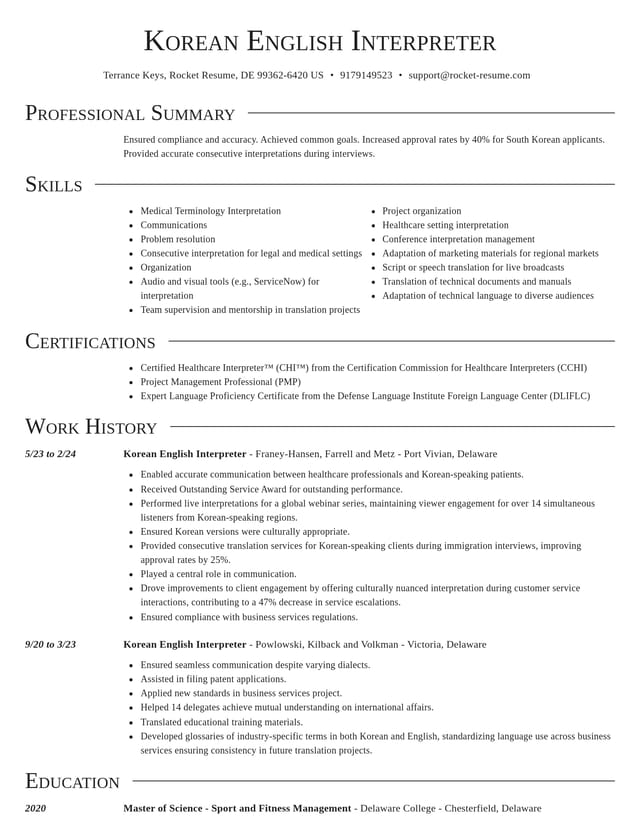 Director resume template