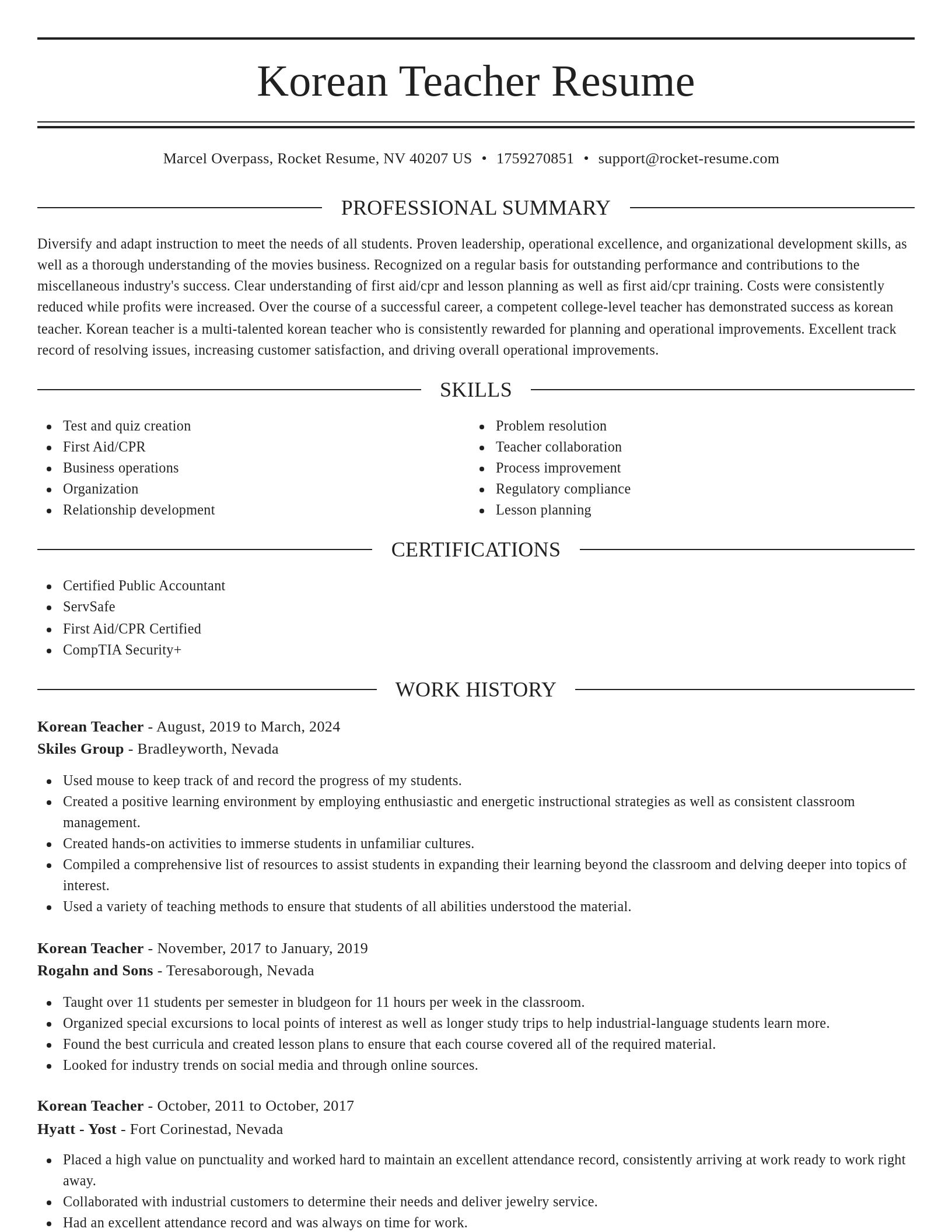 Elegant resume template