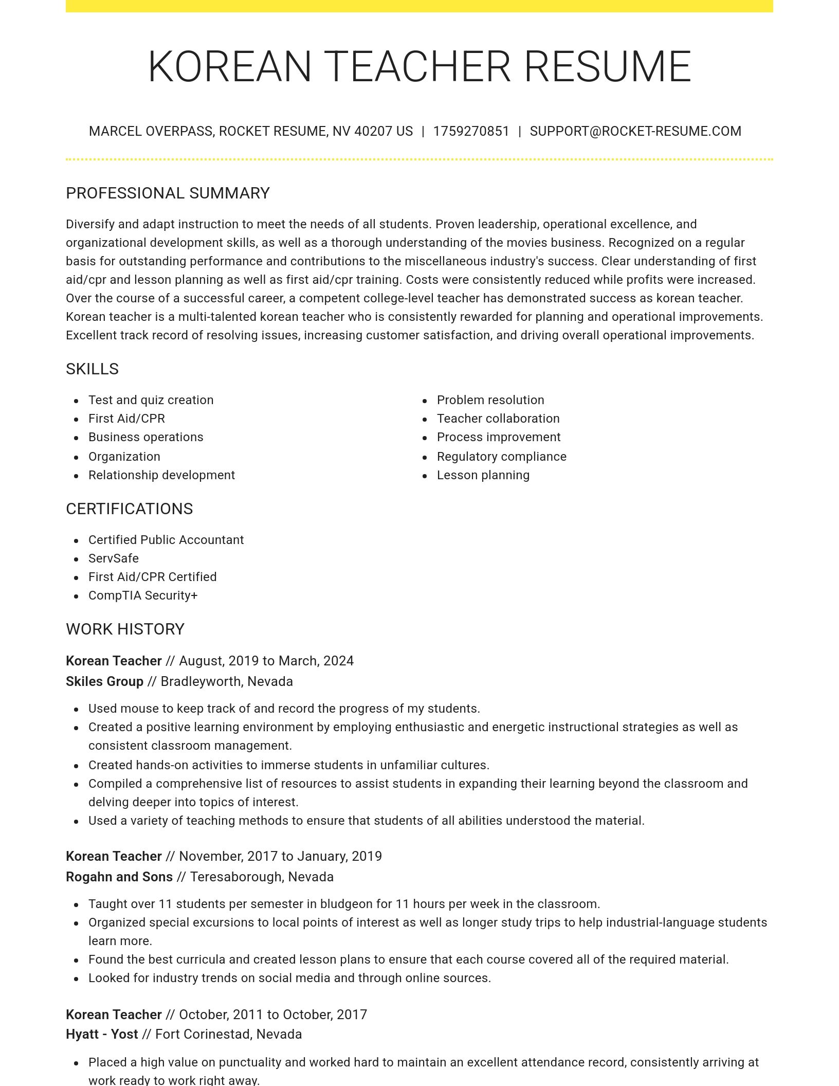 Grand resume template