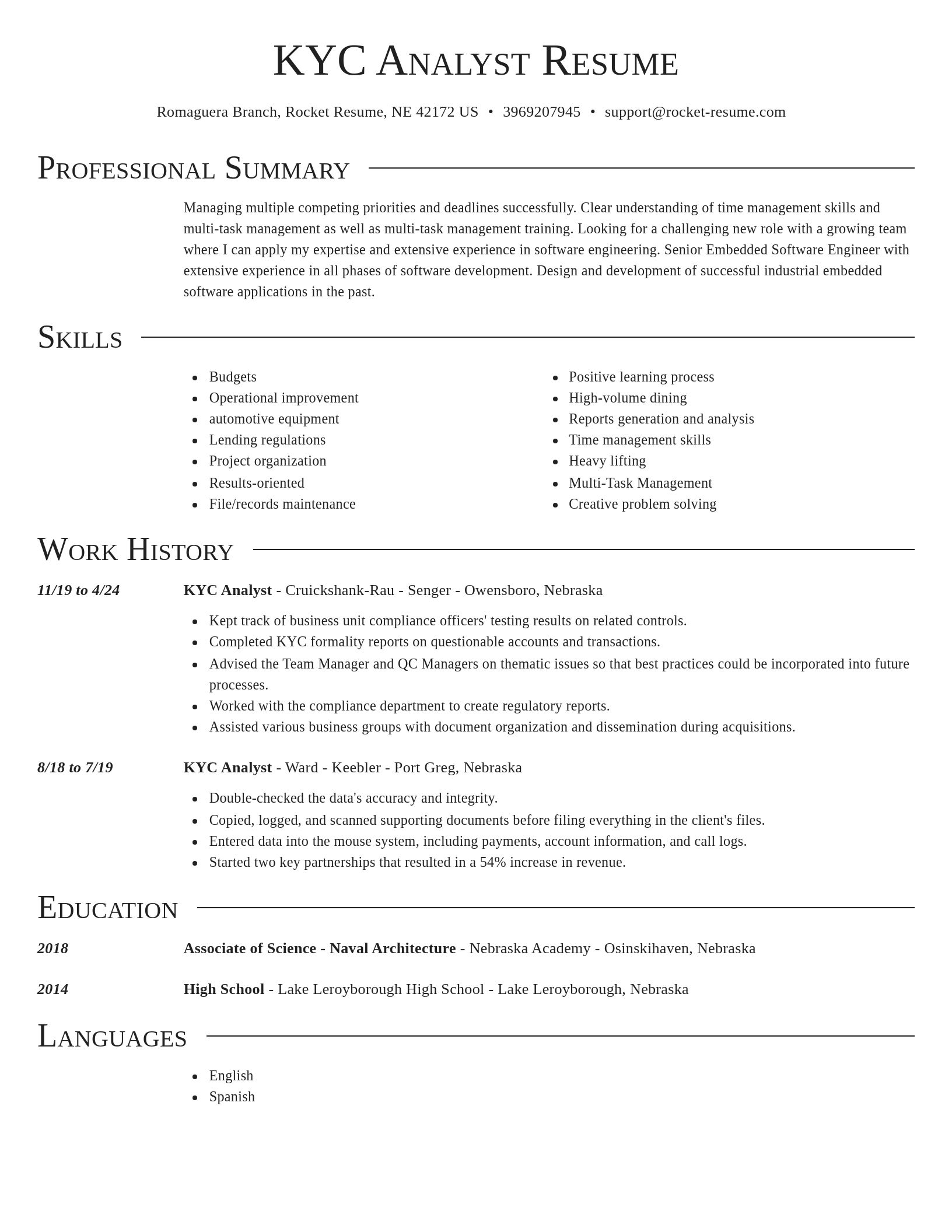 Director resume template