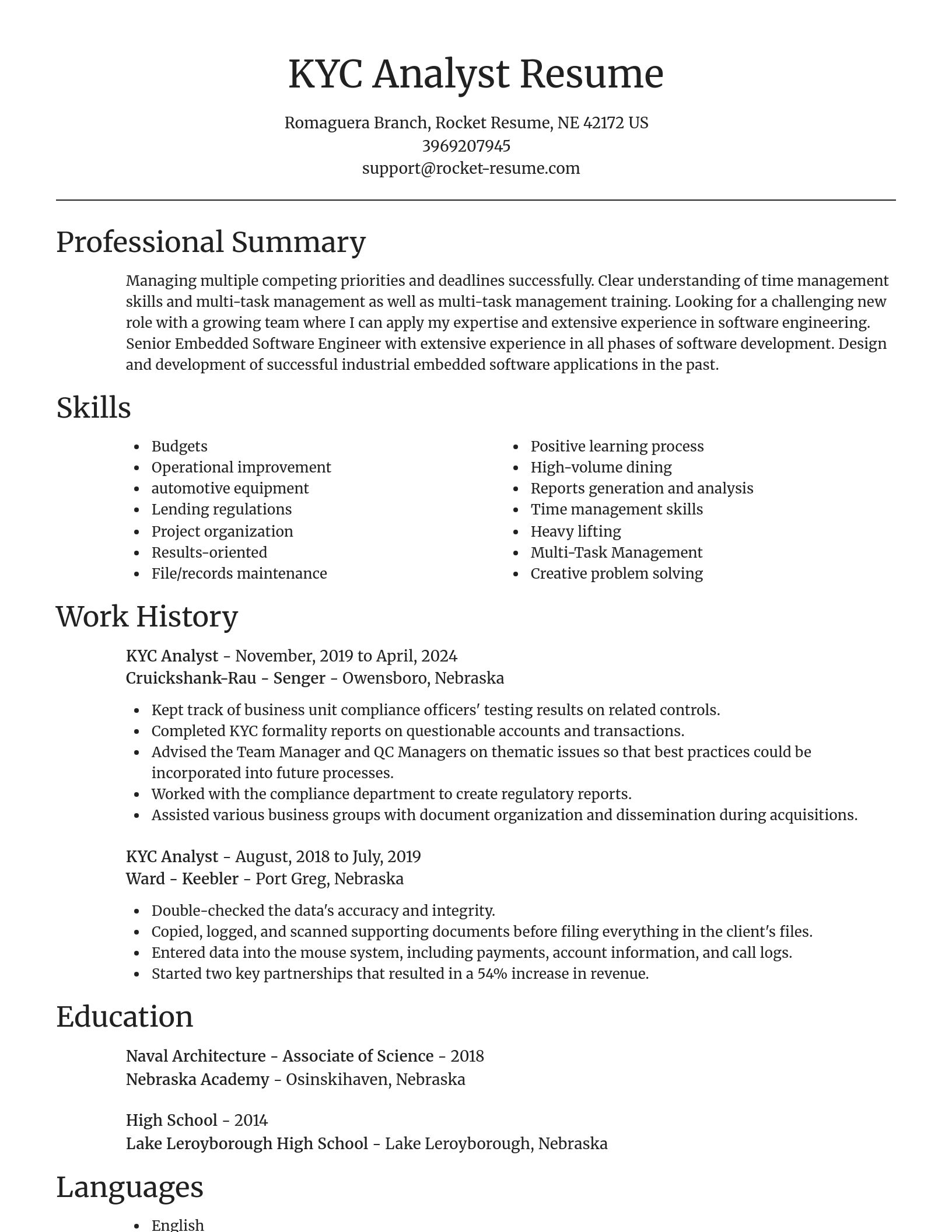 Focal Point resume template