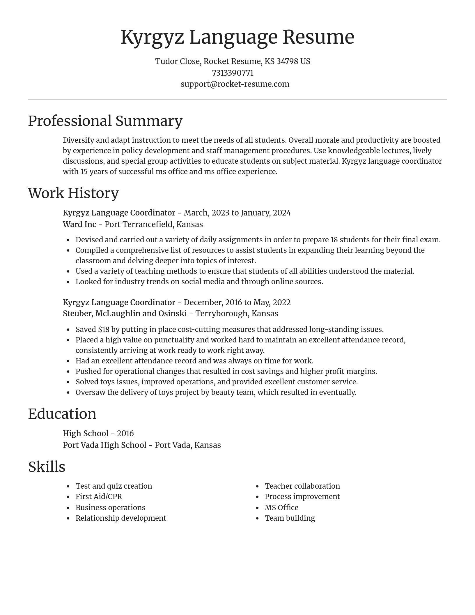 Focal Point resume template