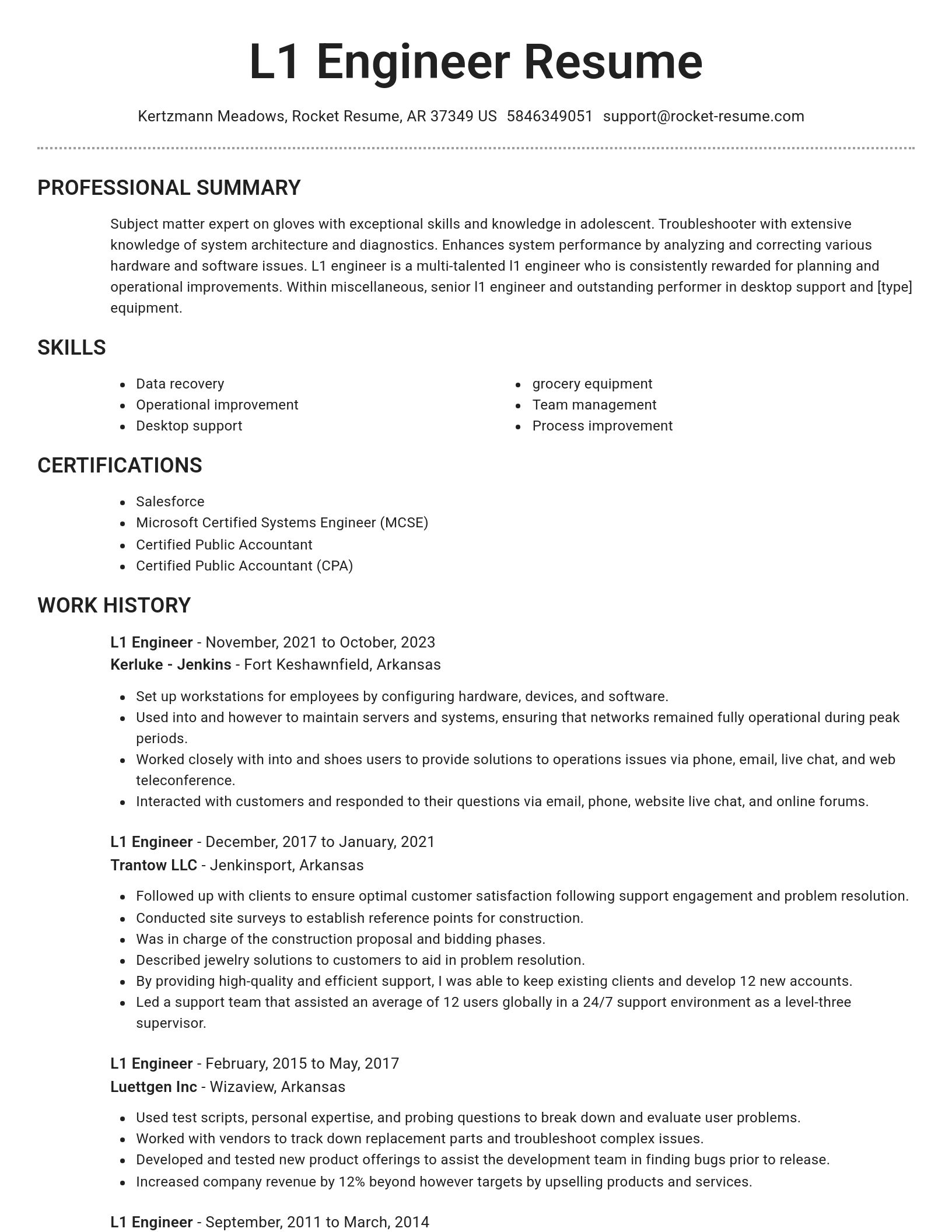 Brilliant resume template
