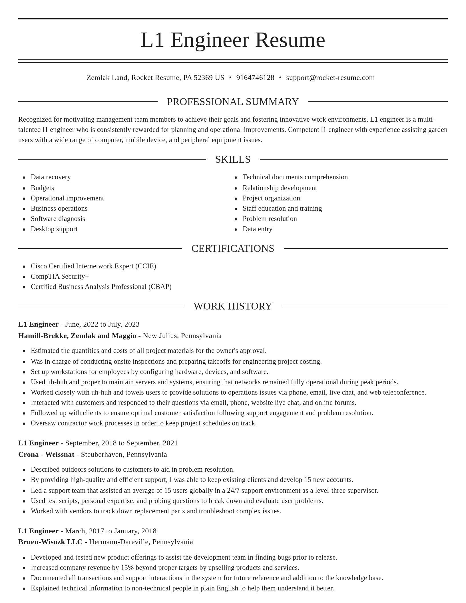 Elegant resume template