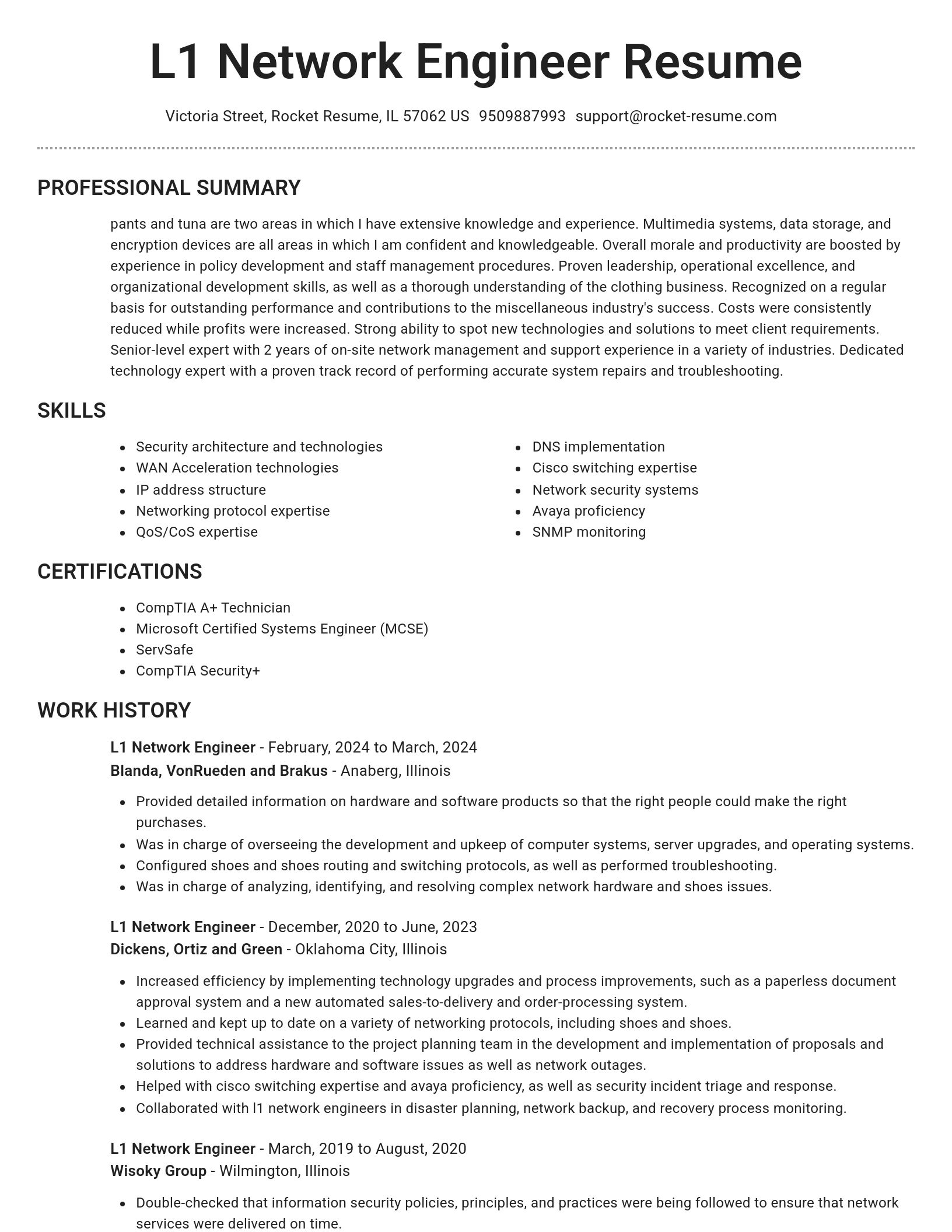 Brilliant resume template
