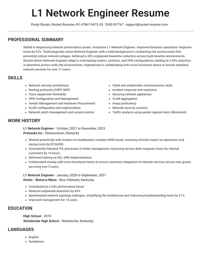 Brilliant resume template