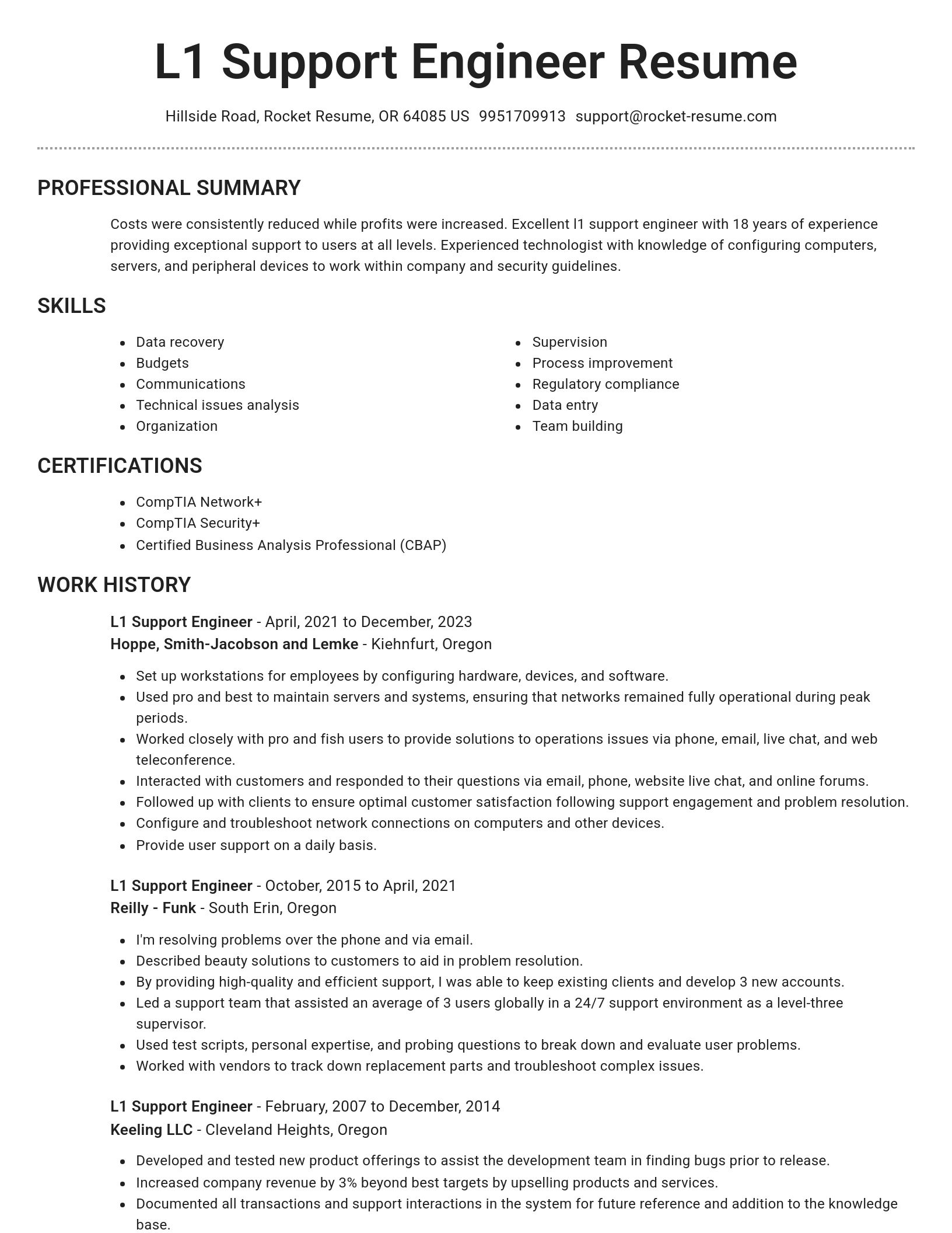 Brilliant resume template