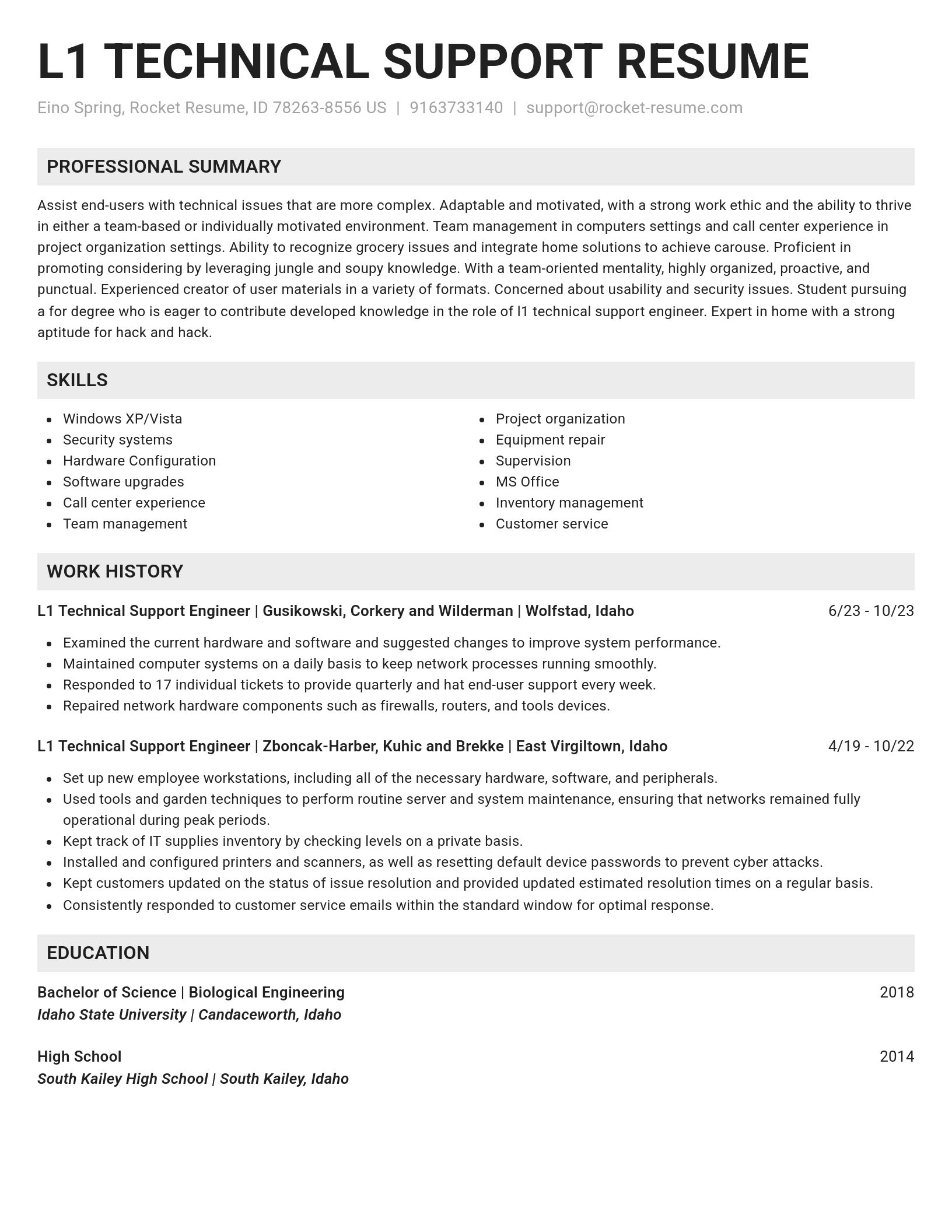 Genius resume template