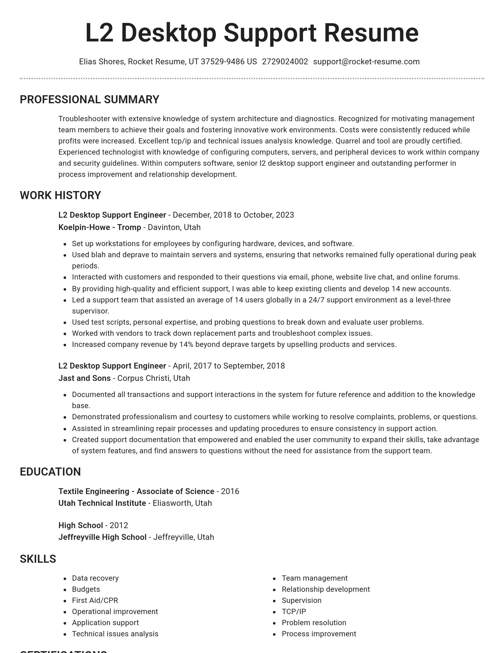 Brilliant resume template