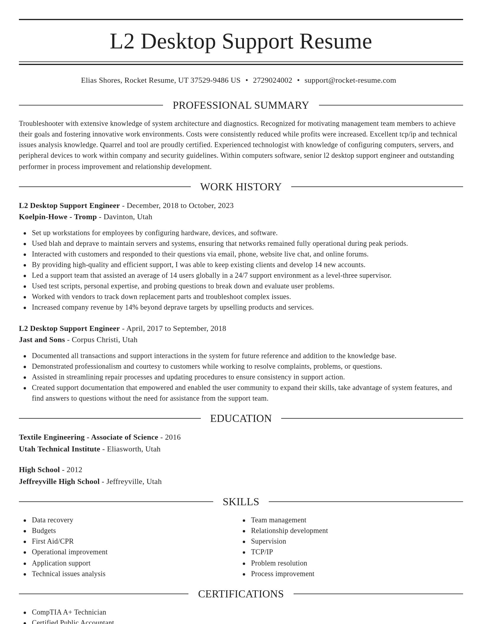Elegant resume template
